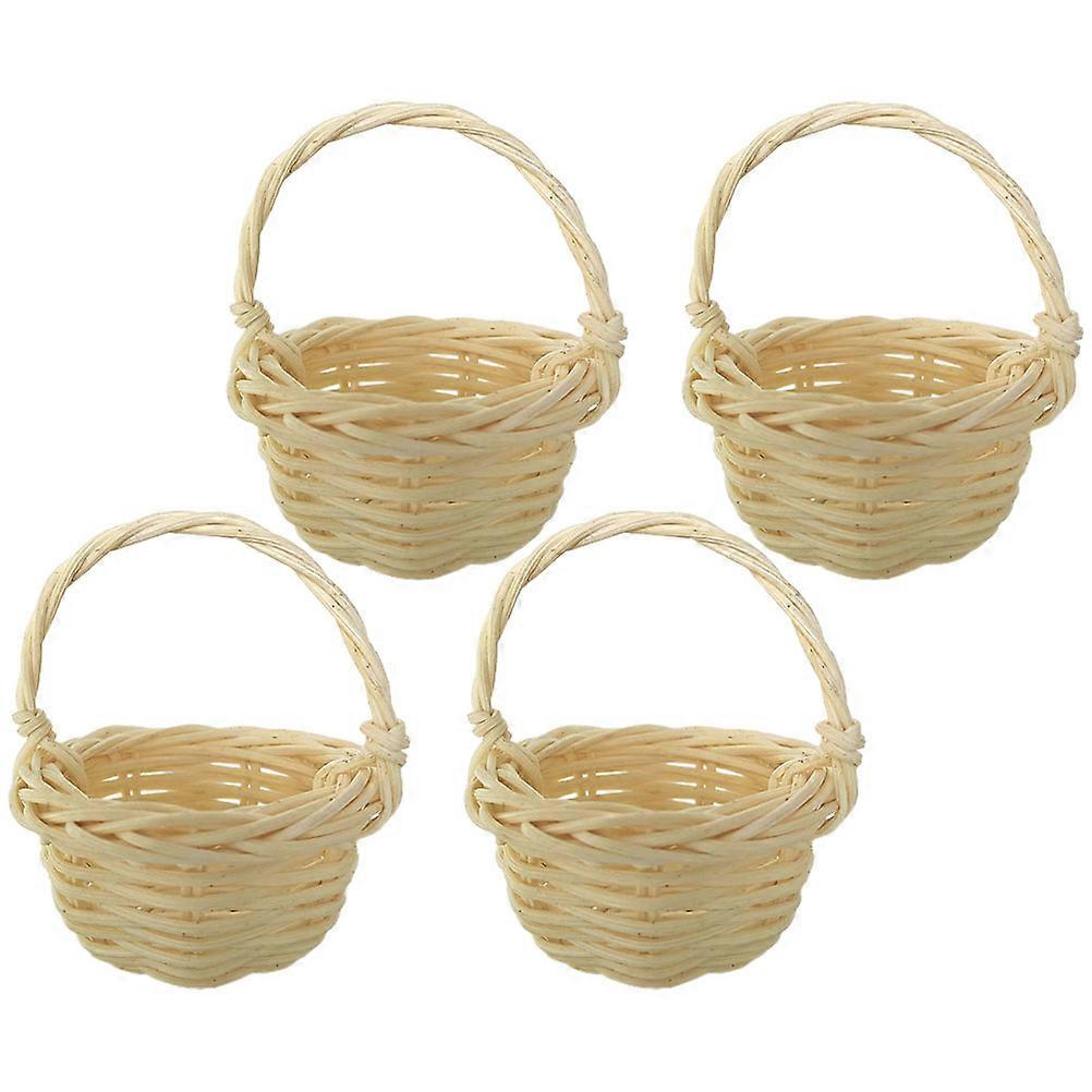 Rectangular Miniature Woven Baskets 12 Pcs For Rustic Table Decoration In Household And Office Settings