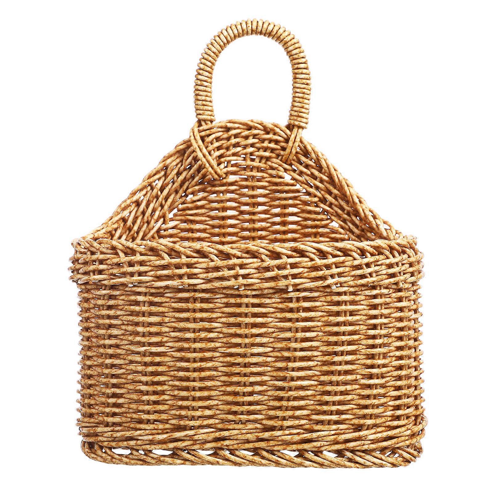 Woven Storage Basket Kitchen Hanging Basket for Ginger Garlic Storage 2Pcs