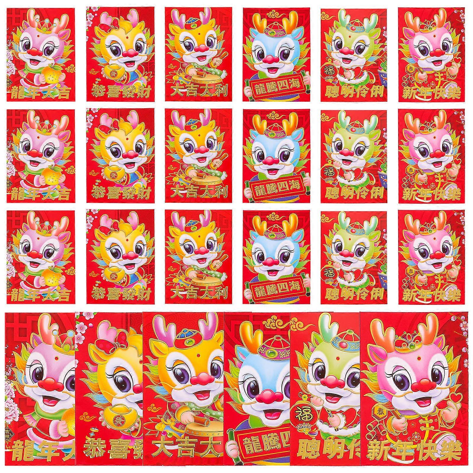 Red Envelope Money Pouches Paper for Decoration 30Pcs New Year Accessory Pack