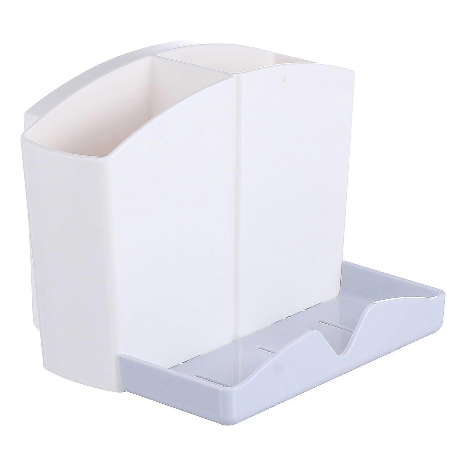 Wall Mounted Storage Rack for Toilet Toothbrush Holder 2Pcs Punch