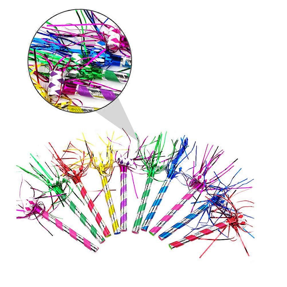 Tassel Whistles Plastic Cheering Toys for Party Use 30Pcs