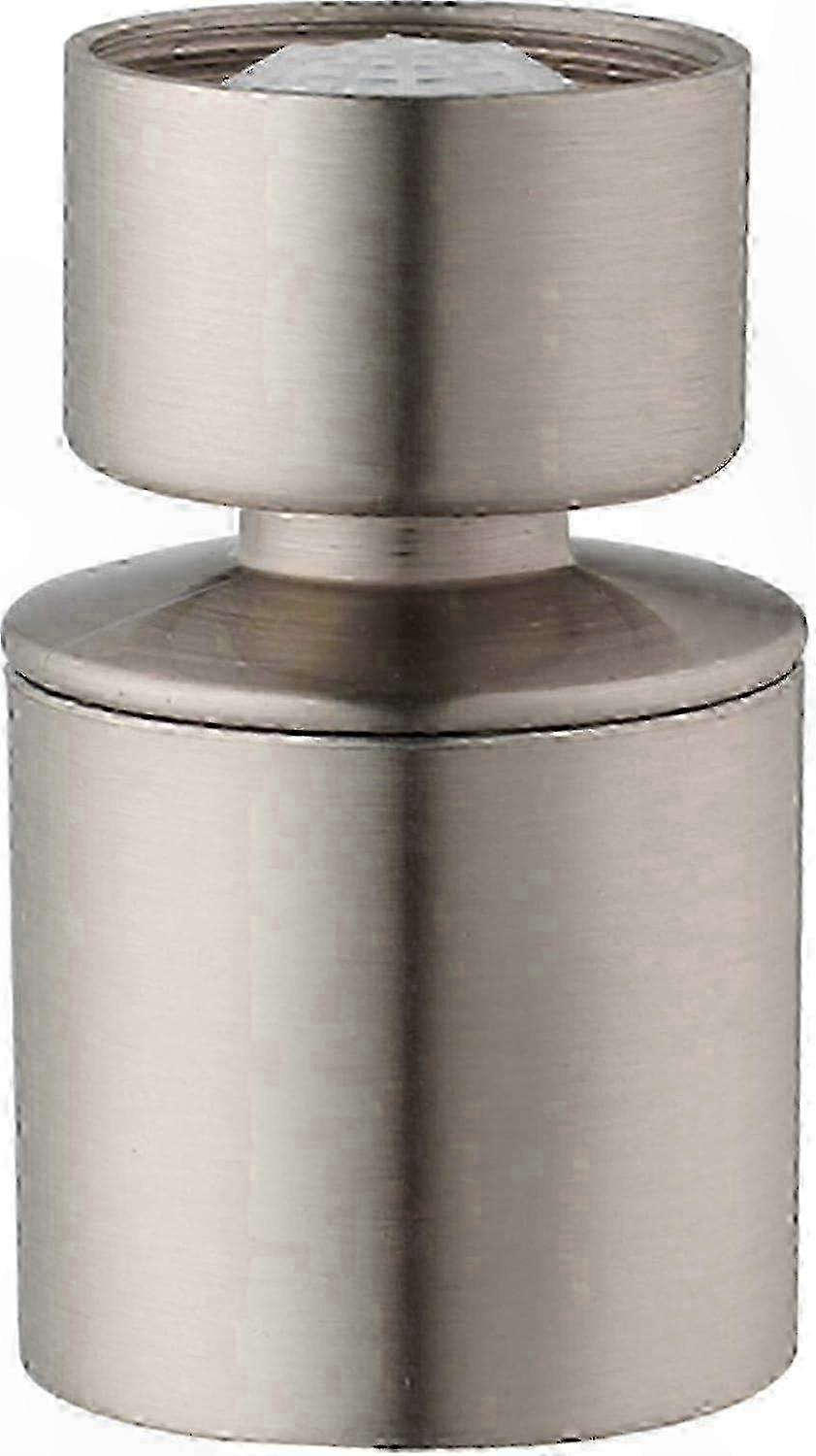 Brushed Nickel Dual Spray Kitchen Faucet with 360 Degree Swivel and Water Saving Design