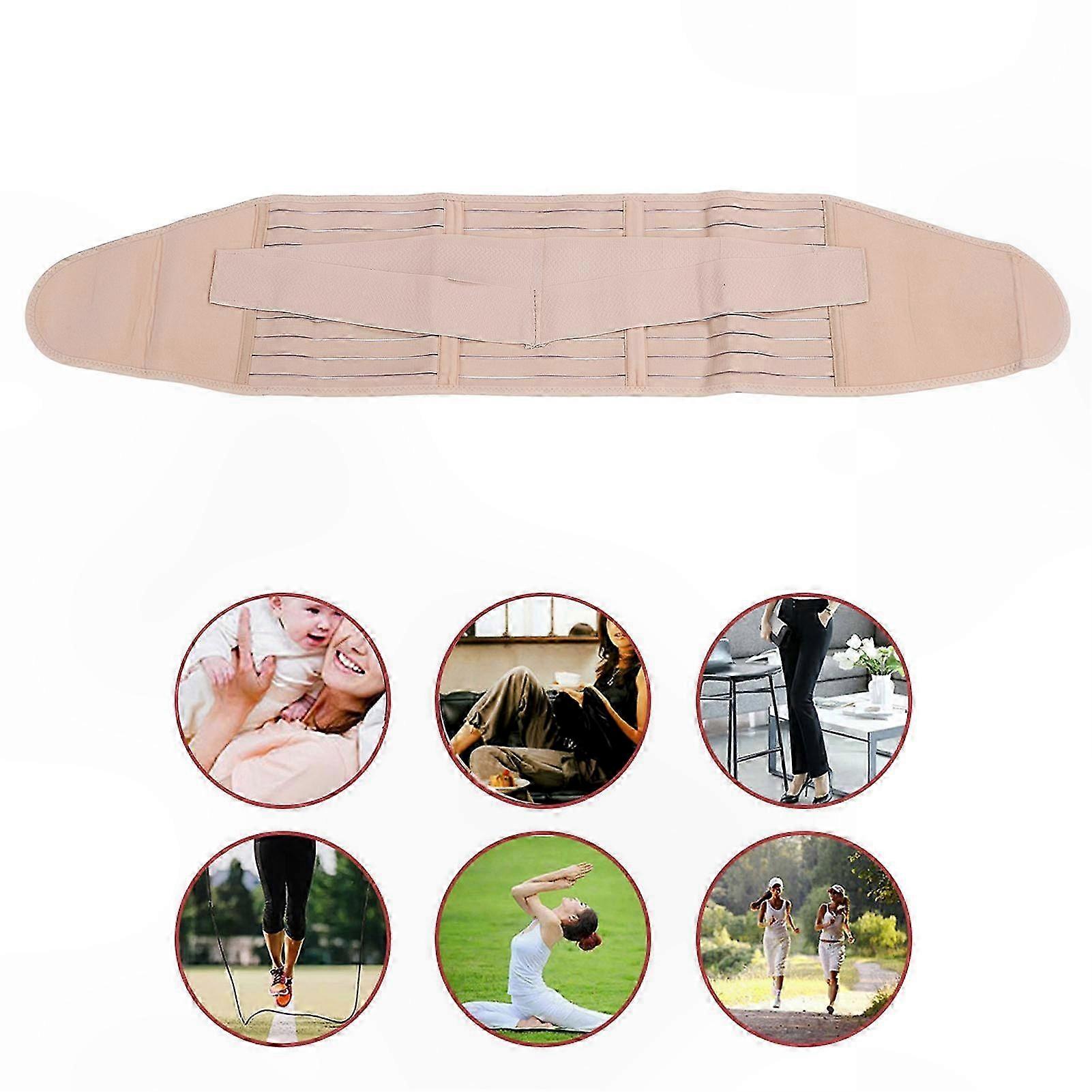 Postpartum Support Wrap | Polyester Belly Band | Apricot L (100cm x 23cm)