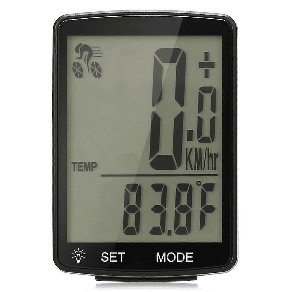 FlyFlise Wireless Bike Computer, LCD Screen, Speedometer, Odometer, IPX6 Waterproof, Cycling Thermometer Stopwatch, Compatible with Mountain Bikes