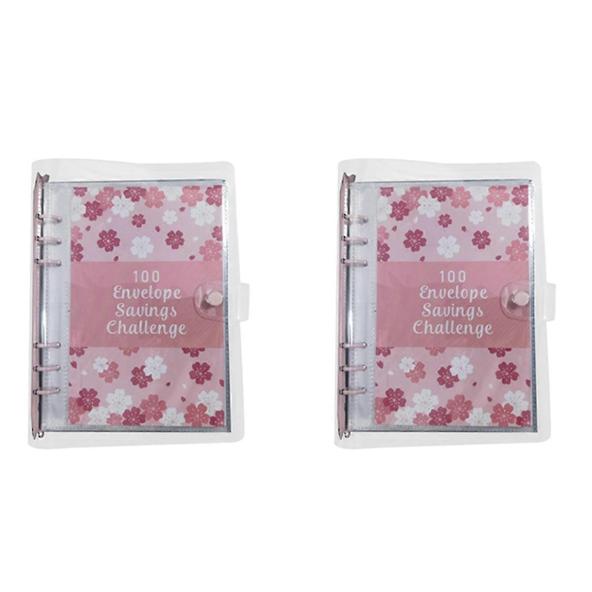 100 Envelope Challenge Savings Binder for Budget Planning Red