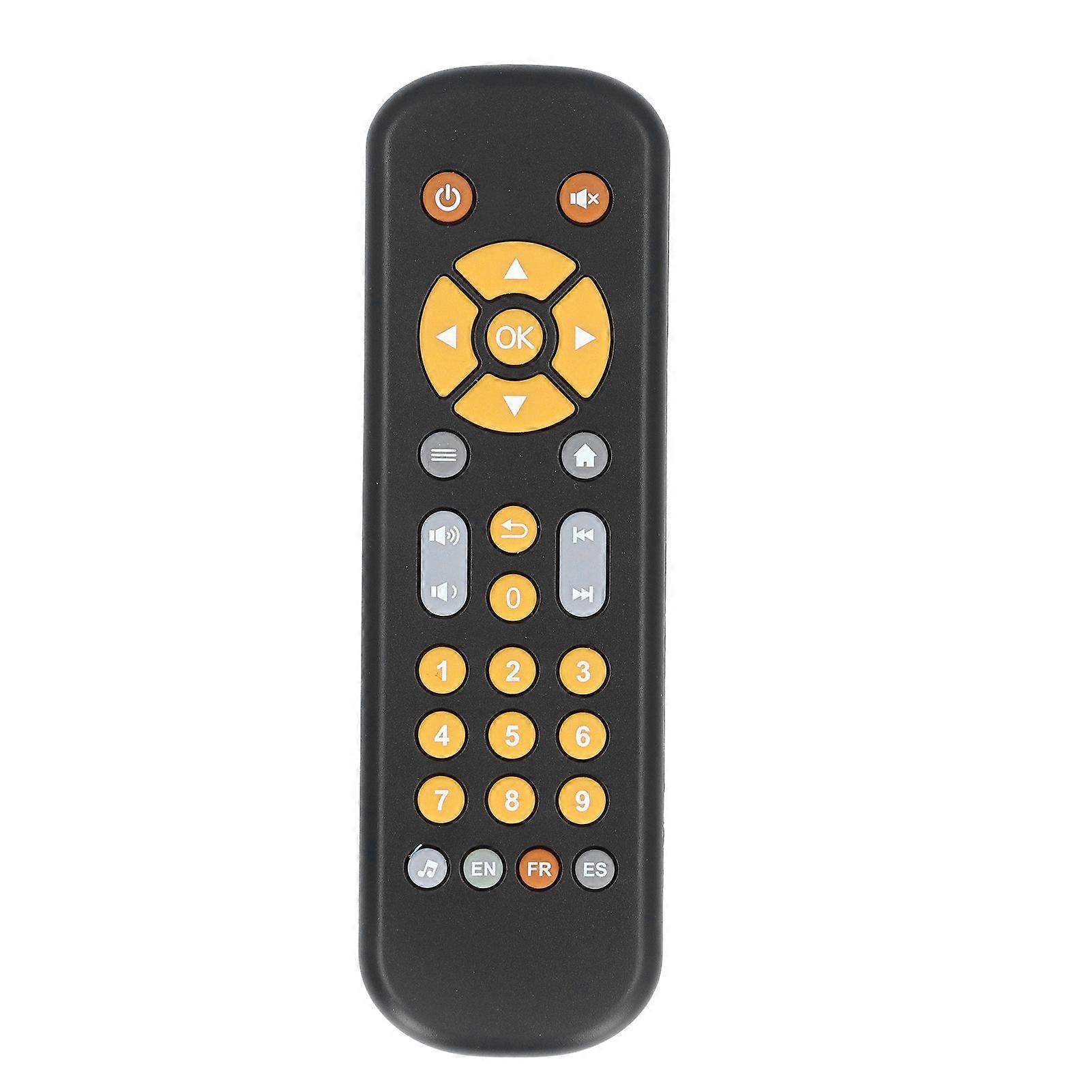 Baby TV Remote Control Toy with Music Early Educational Safe Fun Simulated Baby Remote Controller Black