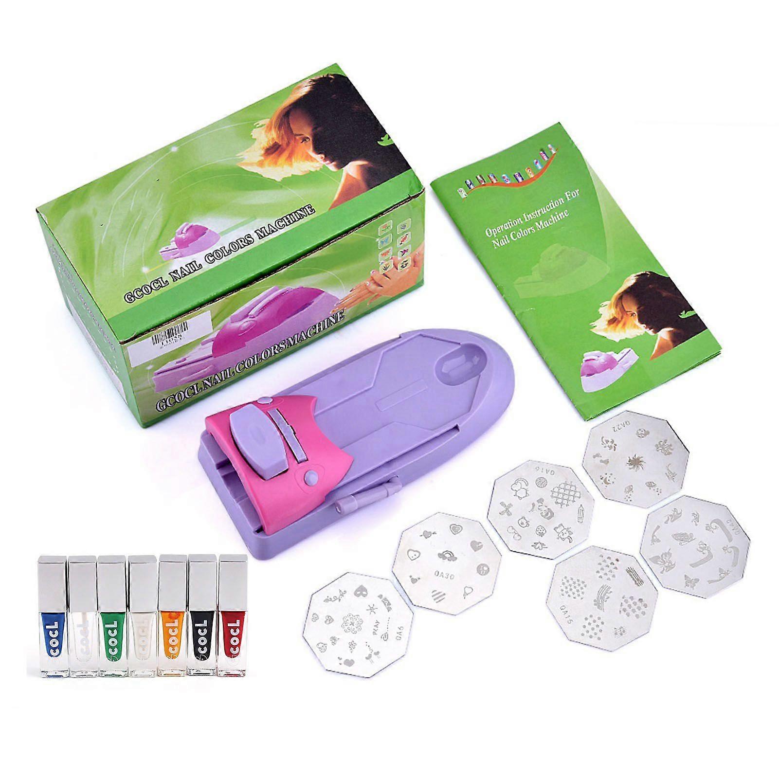 Nail Art Printing Machine Time Saving Fast Coloring Mobile Portable Nail Printer Machine for DIY Machine with Printing Oil
