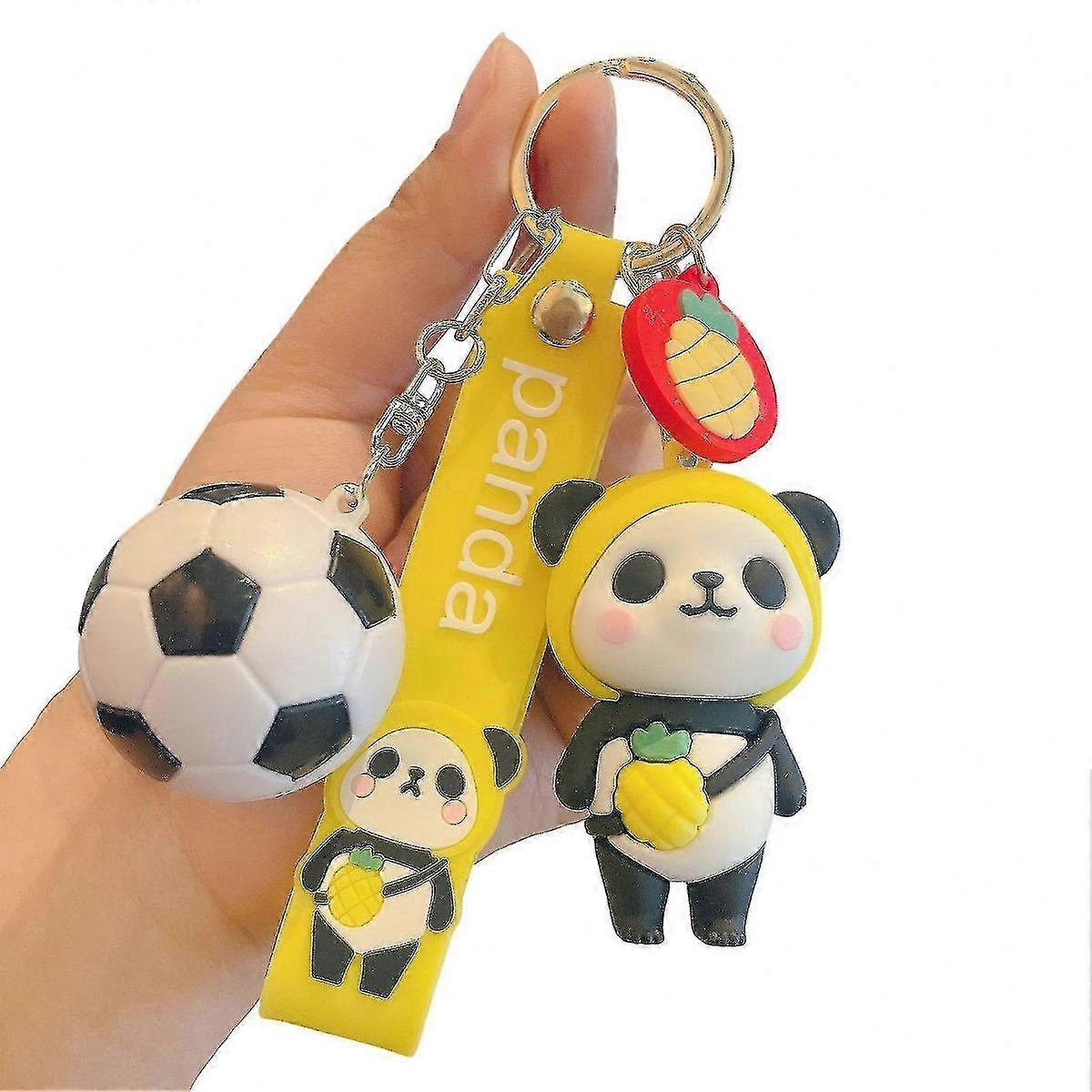 Cartoon Panda Keychain Toy Creative Keyring Model Pendant