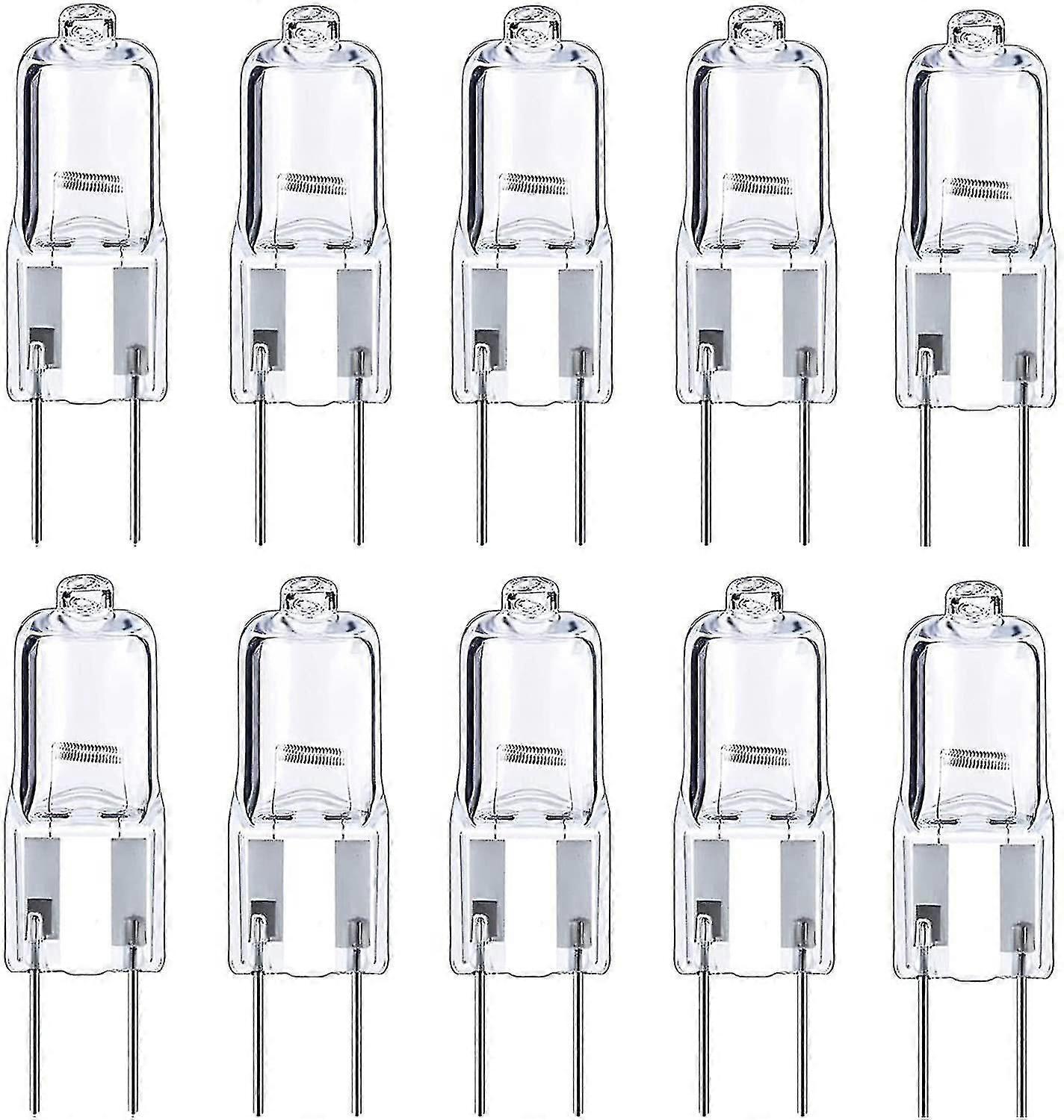 10pcs G6.35ハロゲン電球2ピン12v 35w、ウォームホワイト2700k、シャンデリア、トラックライト、ランドスケープライト、デスクランプ用