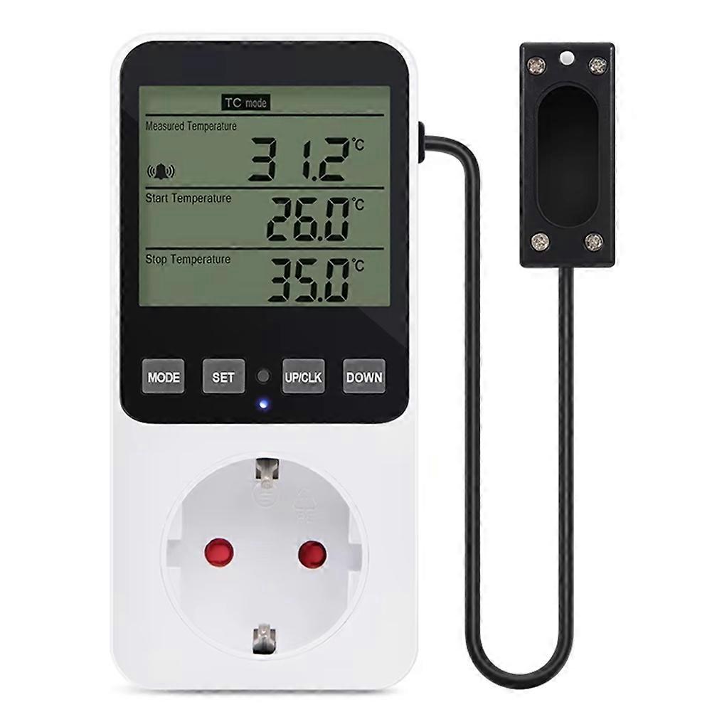Digital Display Temperature and Humidity Controller Socket Thermostat Heating and Cooling Regulator 