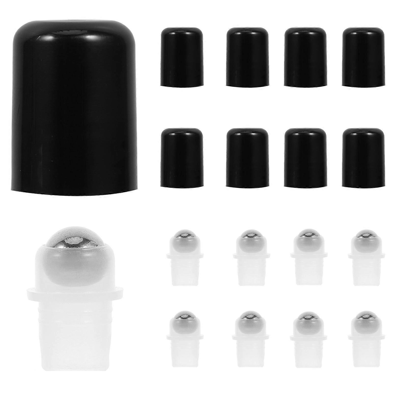 20pcs Essential Oil Roller Ball Inserts with Dust Caps for 18 Tooth Bottles Refillable Leak Proof for DIY Blends and Aromatherapy