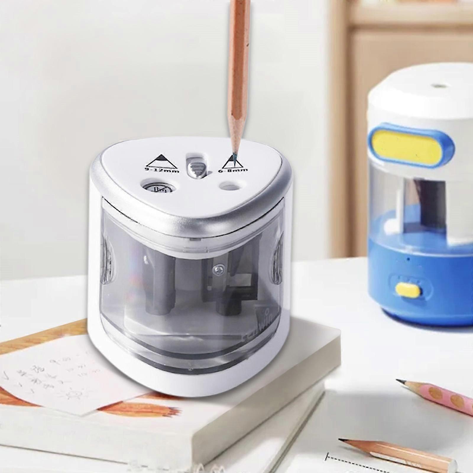 Electric Pencil Sharpener Double Hole Pencil Sharpener With Slide Cover - Industrial Pencil Sharpener For 6-12mm Pencils School Essential For Student