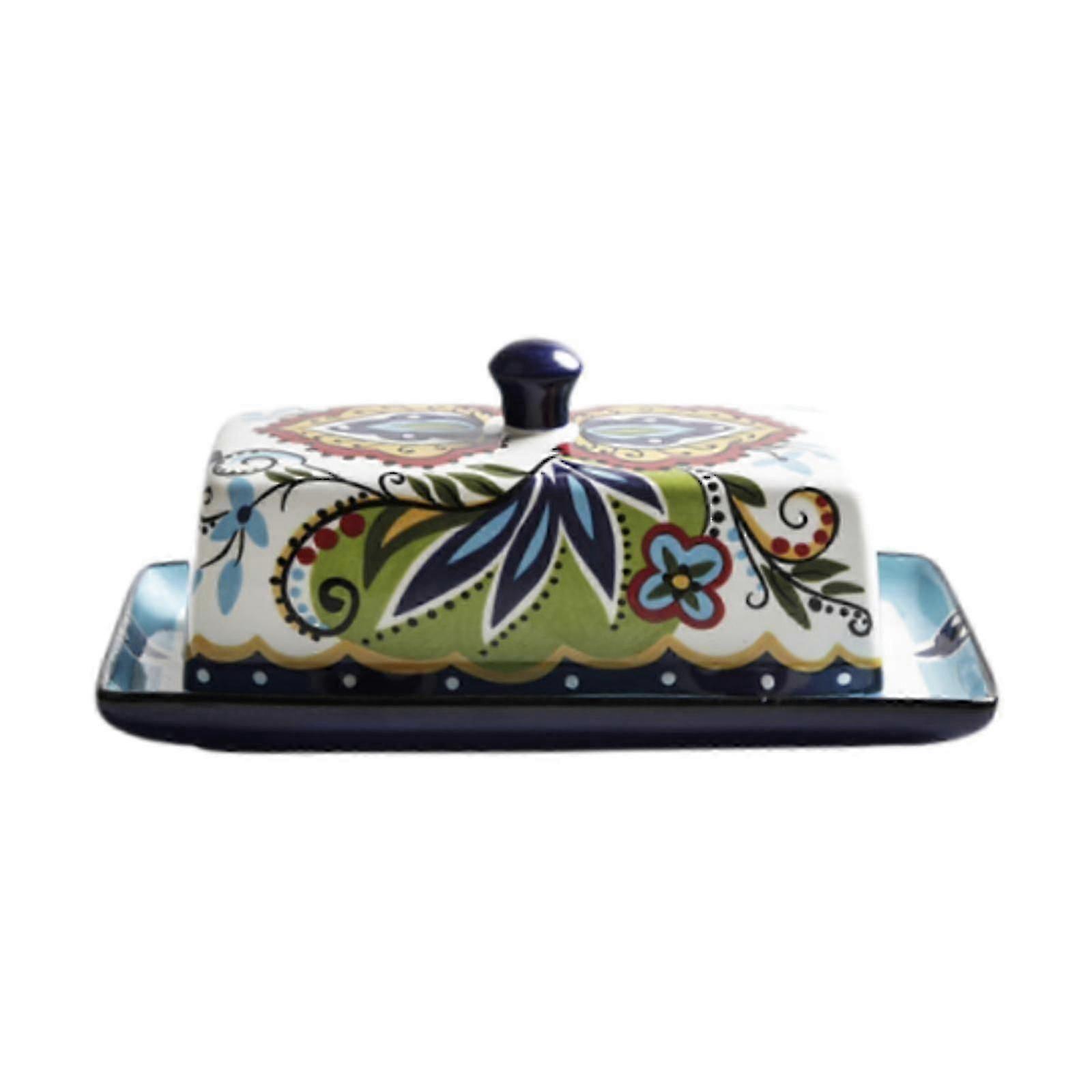 Elegant Butter Dish with Lid - Butter Keeper Container for Hotel, Home, Bakery Countertop, Bread & Dessert Display