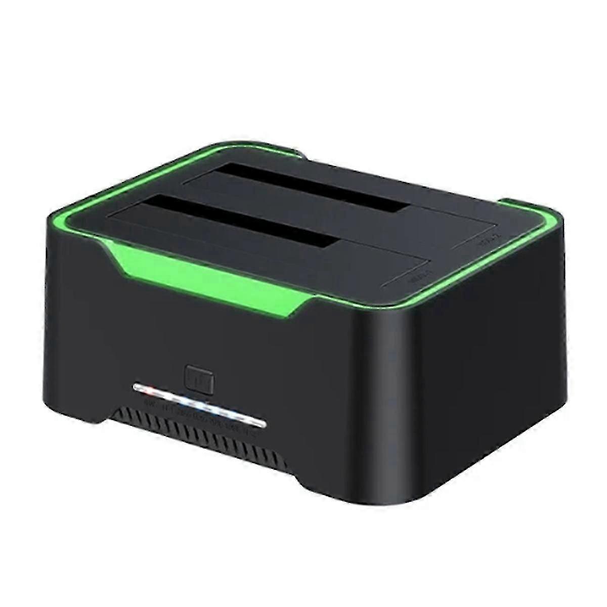 2.5/3.5 Serial Port Dual-Disk Hard Drive Base USB3.0 Multi-Function Offline Copy Mobile Hard Drive Hwy