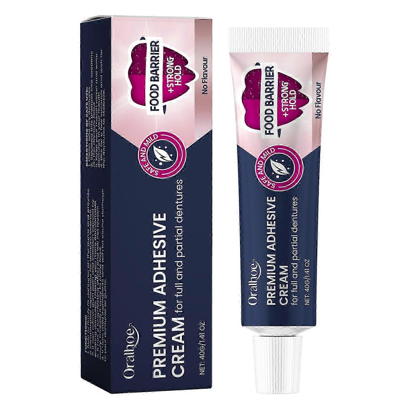 Soft Thermoplastic Denture-Adhesive, Premium Formulas Non Glue Denture-Adhesive Cream, For Upper Lower or Partials