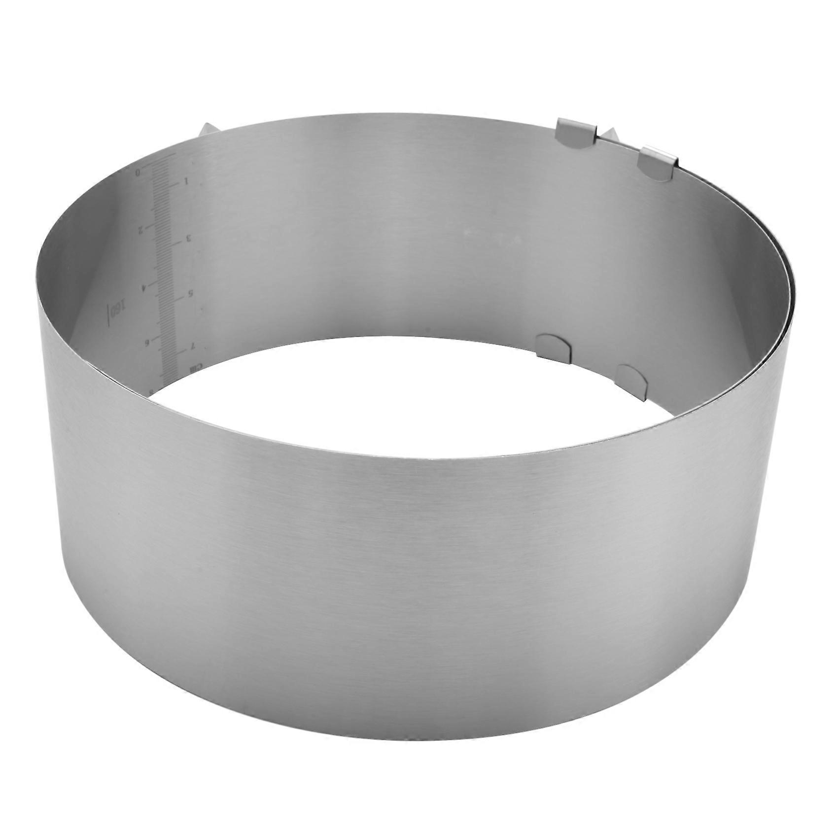 Anel de bolo Molde de mousse redondo ajustável de aço inoxidável de 6 a 12 polegadas