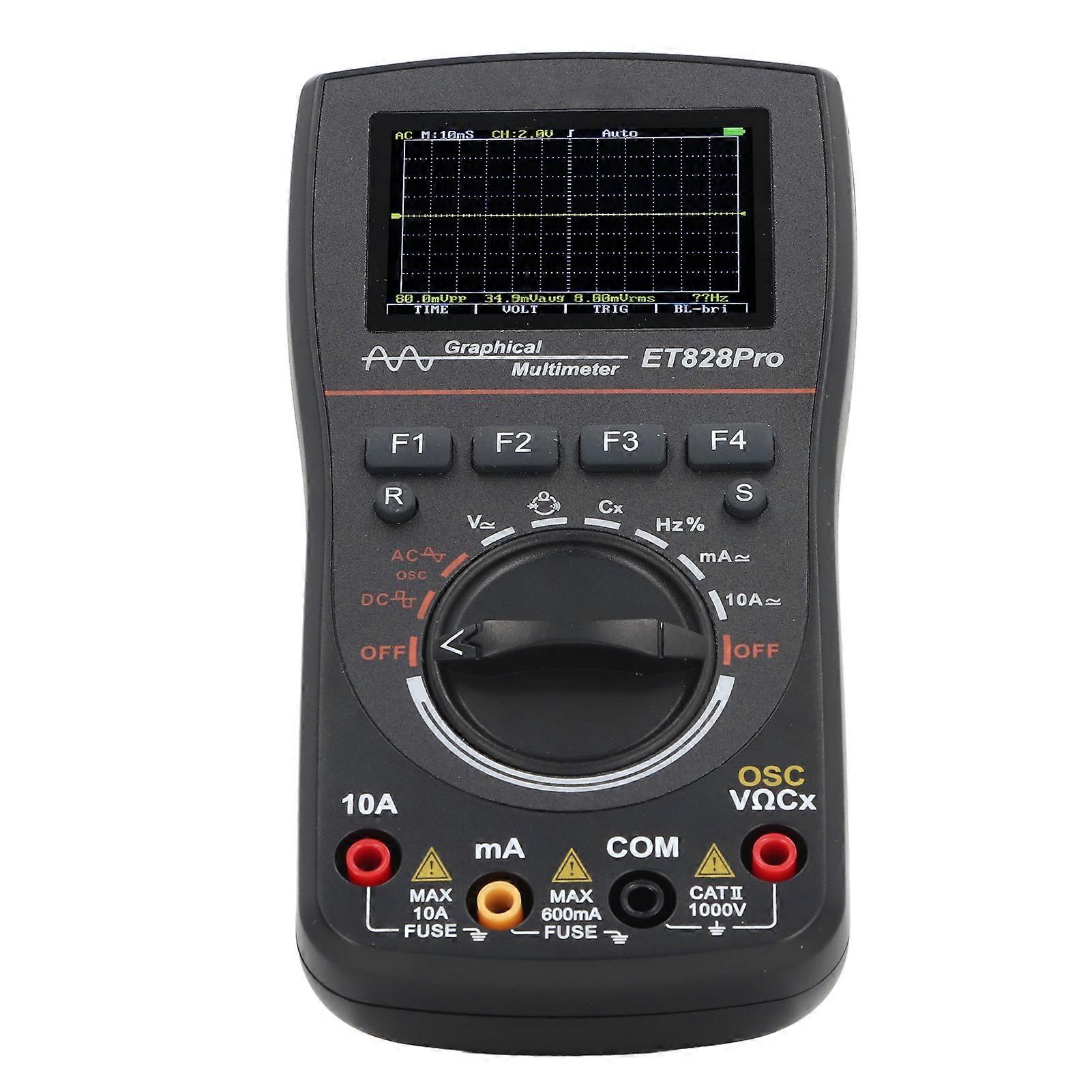 Oscilloscope Multimeter 2 in 1 50Msps 2.4 Inch Color Display 6000 Counts 10Mhz Handheld Oscilloscope Multimeter