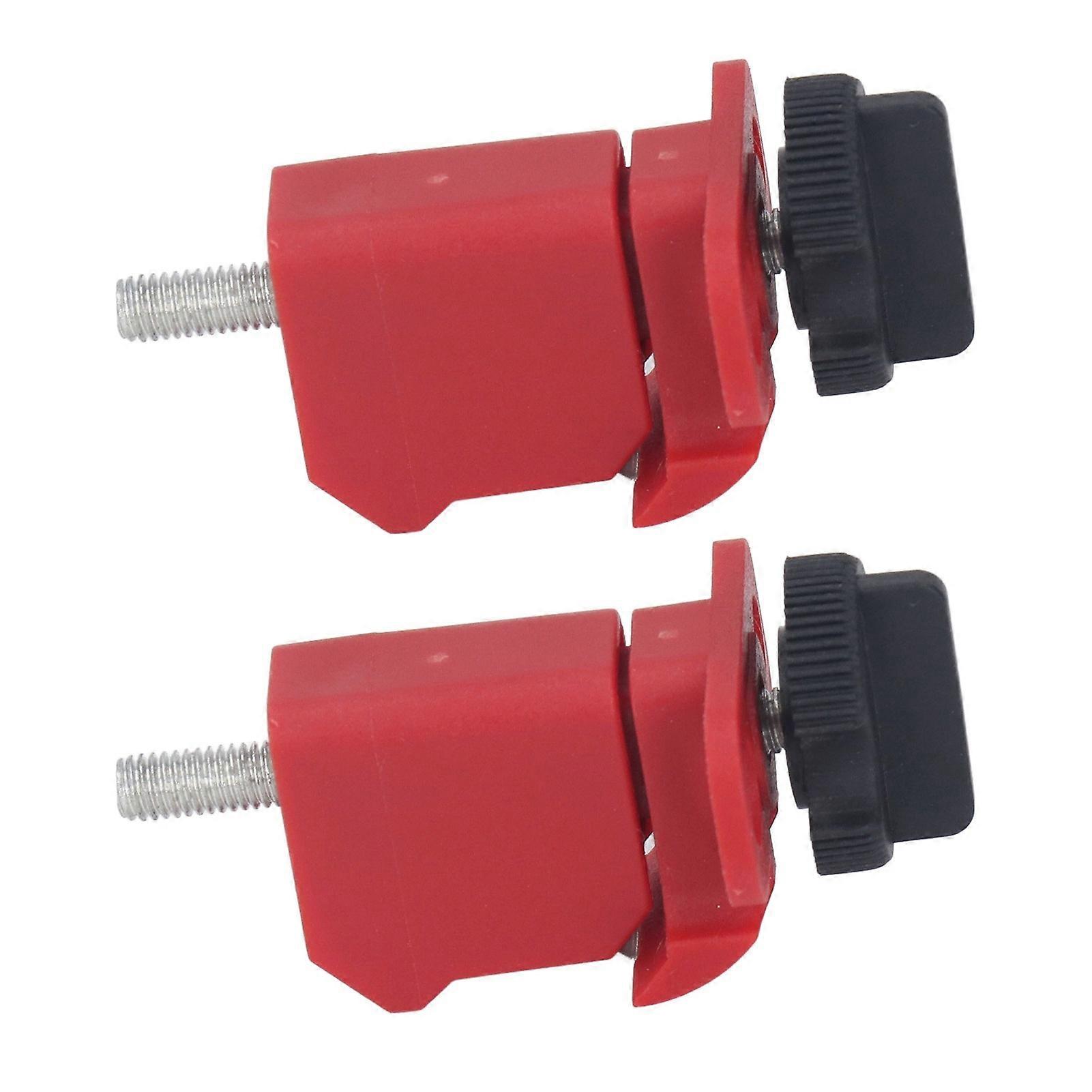 2Pcs Circuit Breaker Lockout Device Set ABS Mini High Temperature Resistant Compact Breaker Lock for Electrical Locking