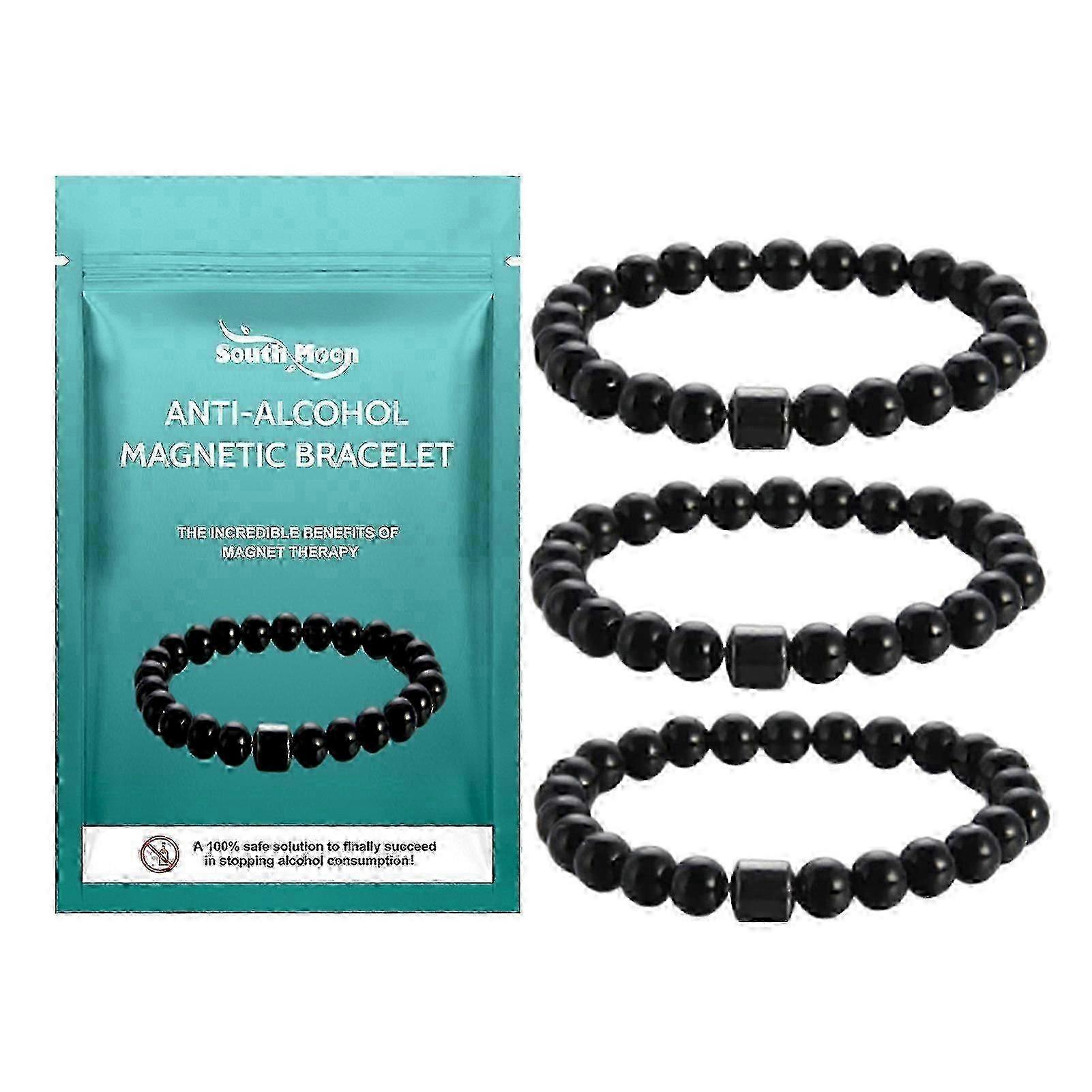 3 Pack Anti-alcohol Magnetic Therapy Bracelets - Drinking Relief & Reduction Kit