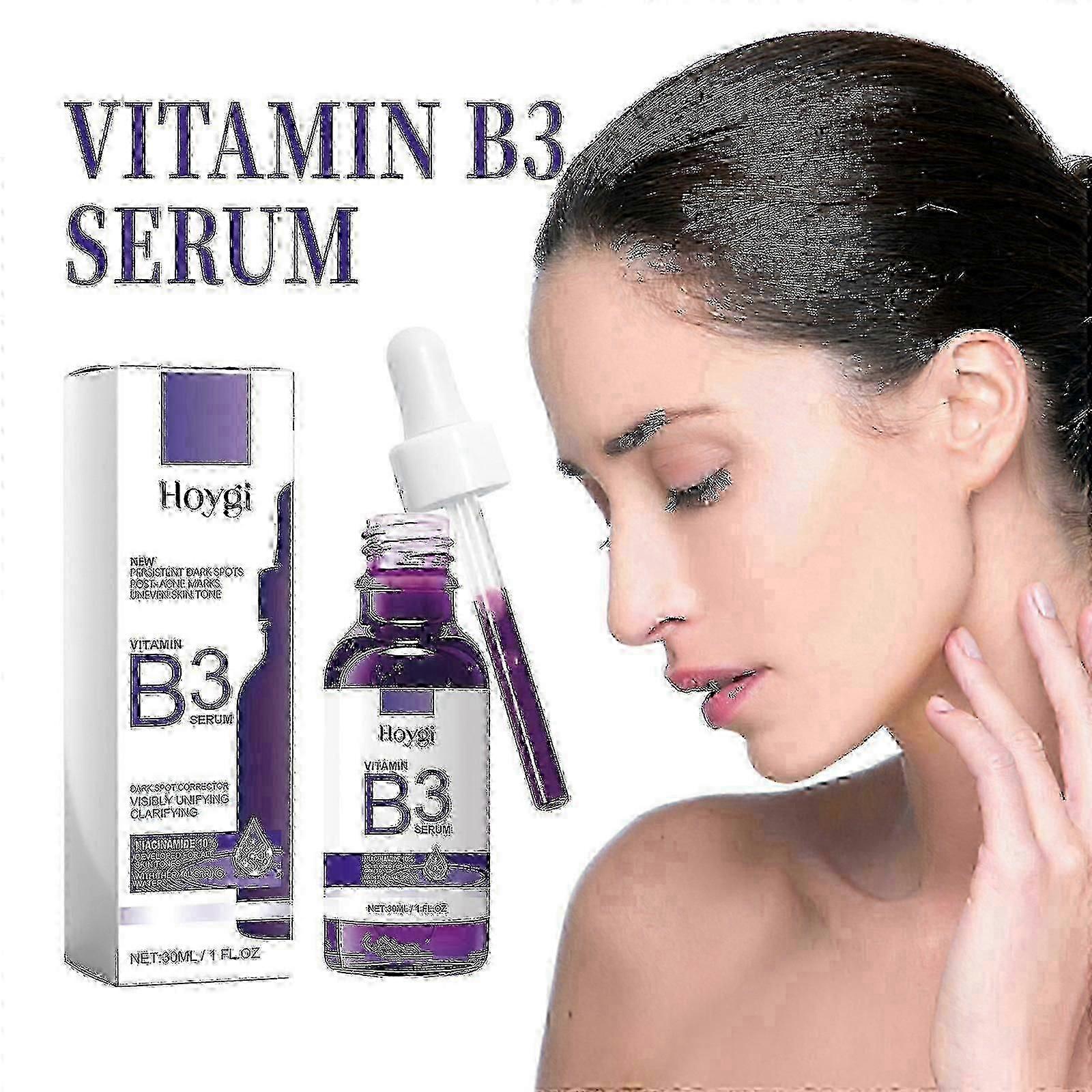 2x B3 Serum, סרום B3 מתקן כתמים כהים עם אנטי אייג'ינג 10% ניאצינאמיד שינוי צבע סרום לכתמי שמש, כתמי גיל