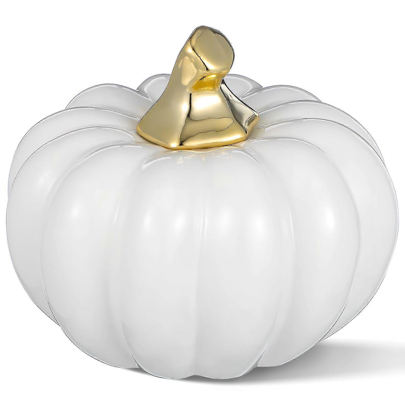 Ceramic Pumpkin Figurine Halloween Table Accent Ceramic Pumpkin Table Ornament