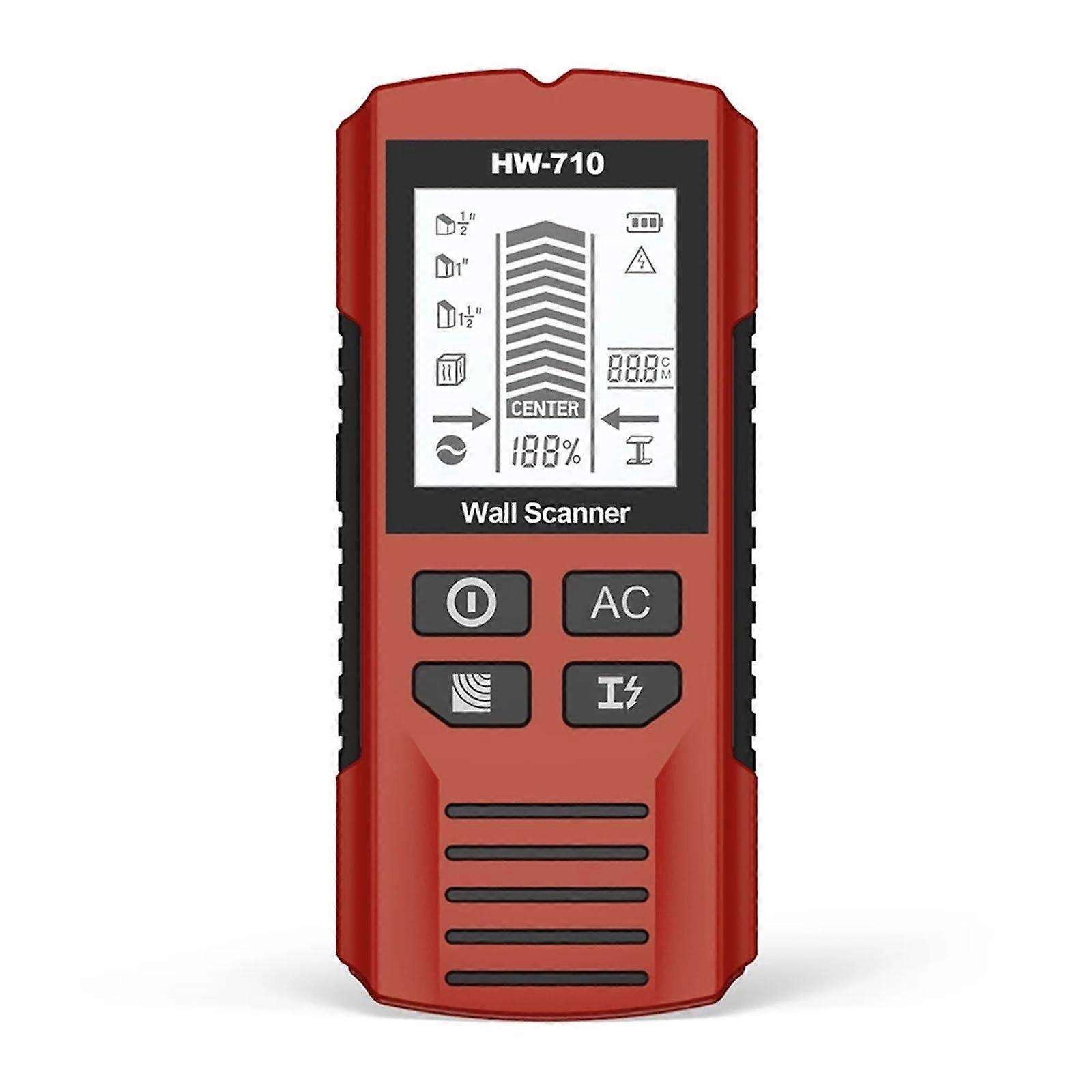 Stud Finder 6In1 LCD Display Wall Scanner Wood Stud Finder AC Live Wire Cable Metal Detector