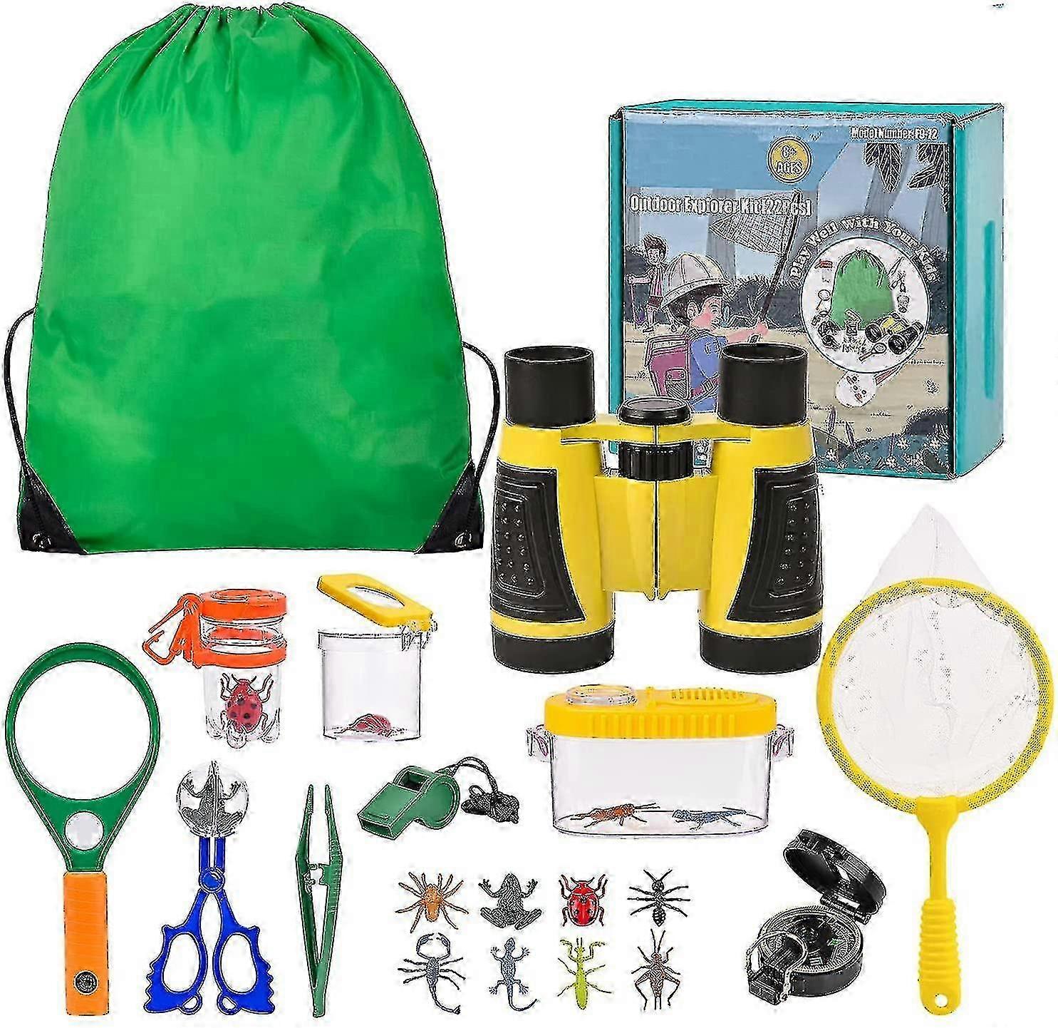 Υπαίθρια παιχνίδια δώρων εξαρτήσεων εξερευνητών, κιάλια παιδιών που τίθενται, υπαίθριο σύνολο εξερεύνησης, καλύτερο