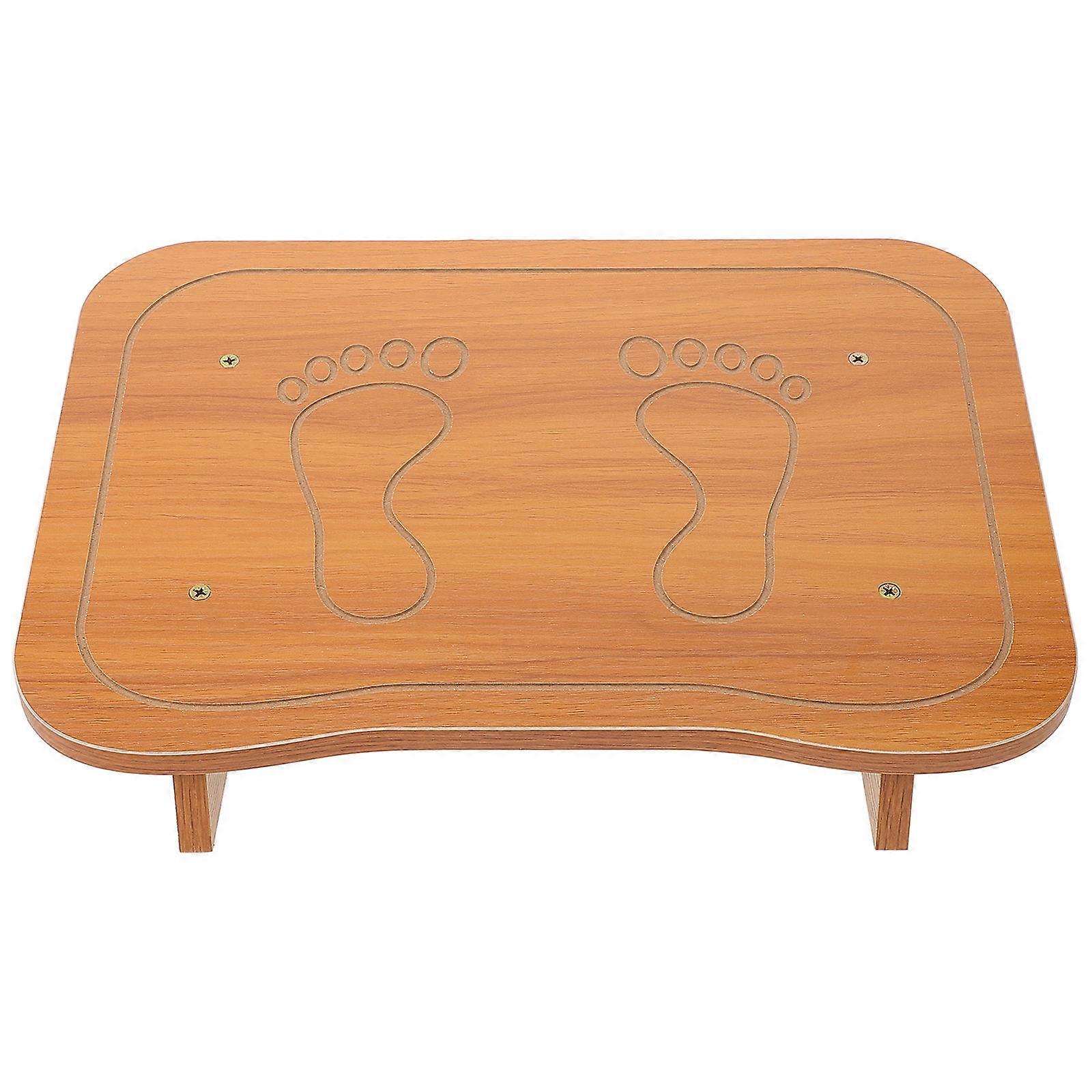 Foot Stool Wood Yellow for Foot Rest Practical Under Desk Use