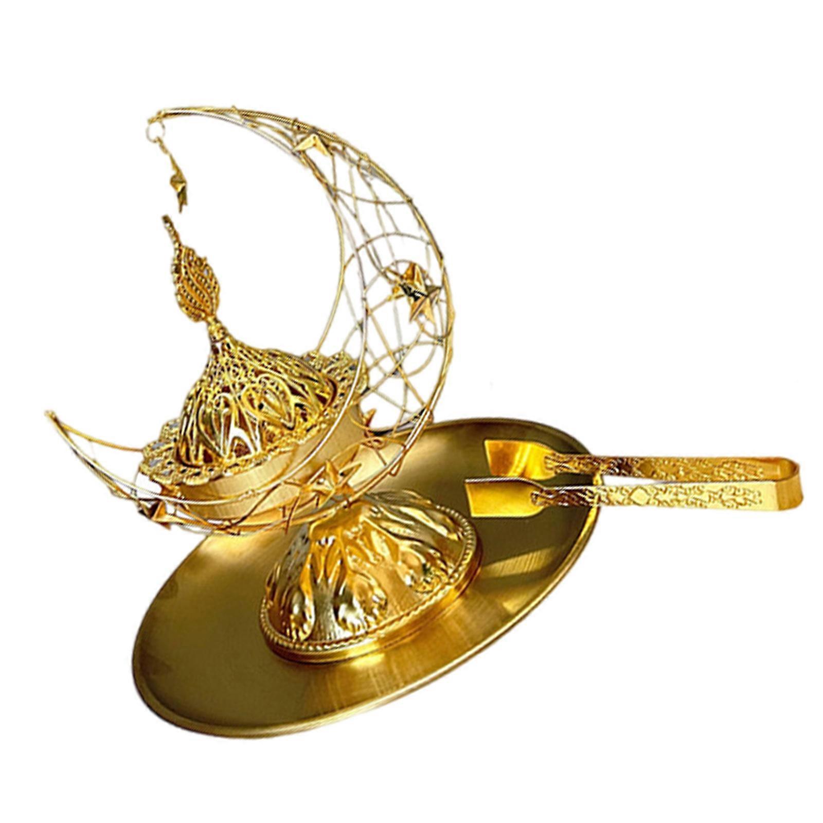 Frankincense Resins Burners Metal Censers for Home Decors and Aromatherapies Diffuser with Removable Ashes Tray Tongs Multicolor