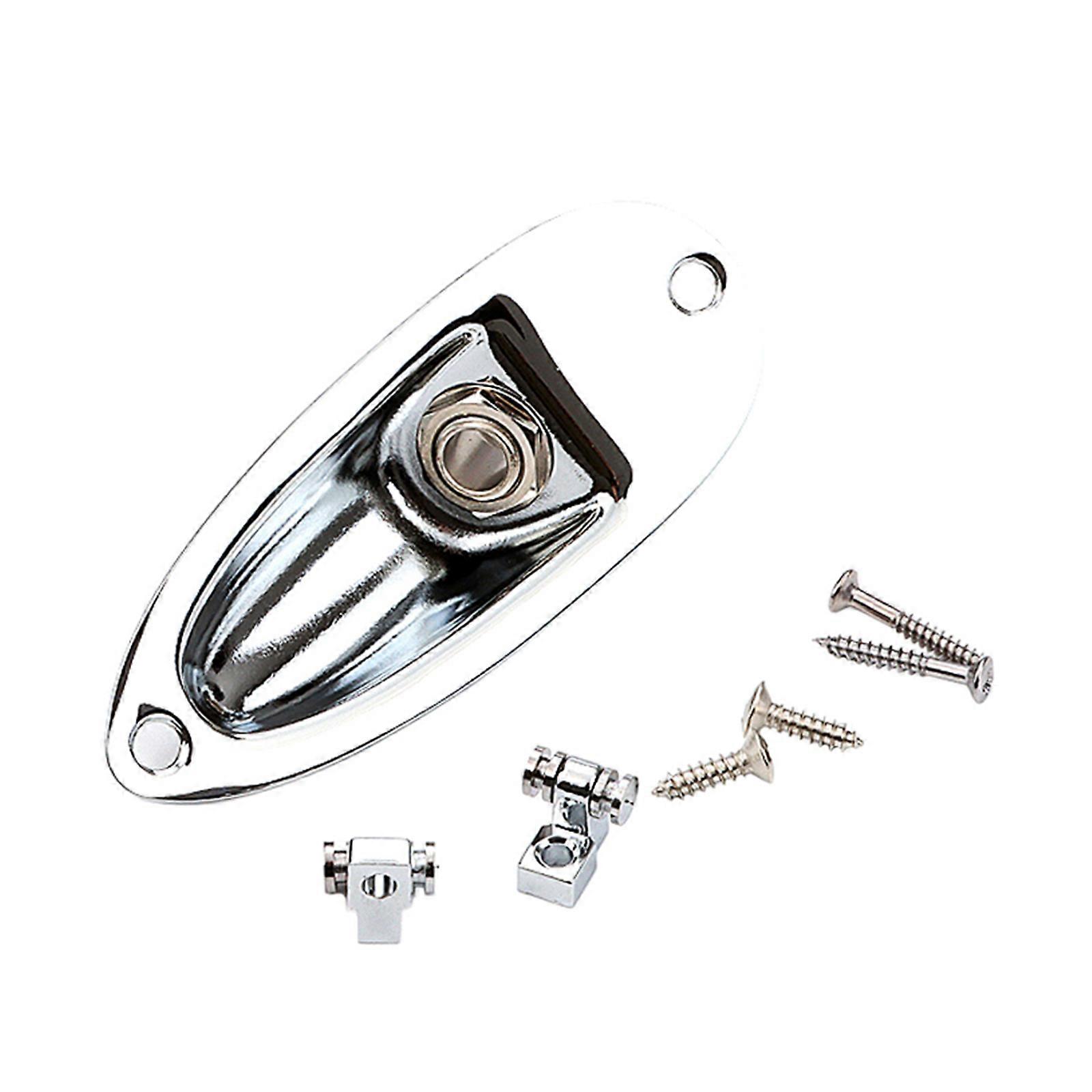 1/4" (6.35mm) Boat Style Guitar Pickup Output Input Jacks Plug Socket for Guitar, Mono Electric Guitar Replacement Parts Multicolor