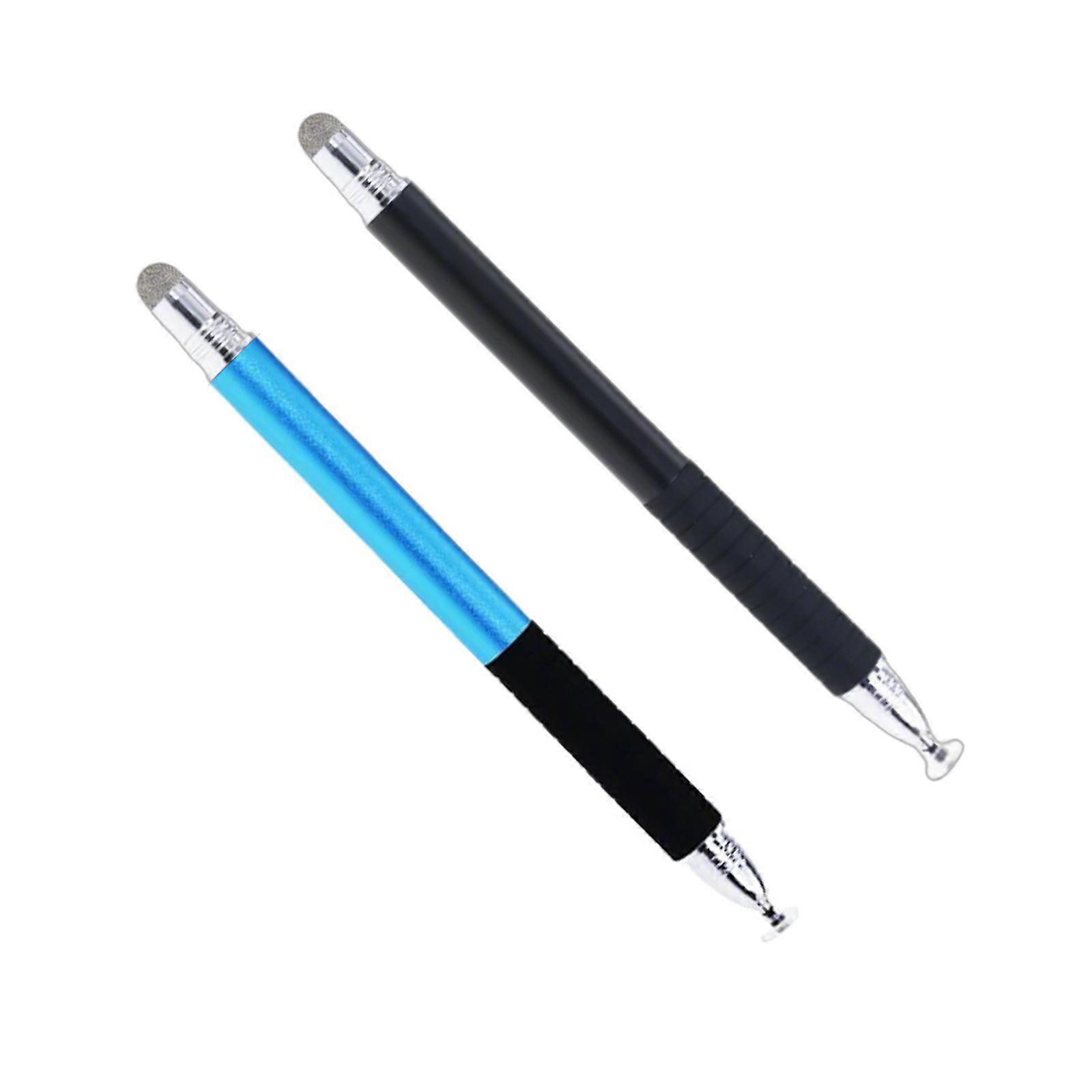 Touch Screen Pen Capacitive Disc Tip High Sensitivity Ergonomic Grip Capacitive Stylus for Phone Tablet and Touch Device  black and light blue