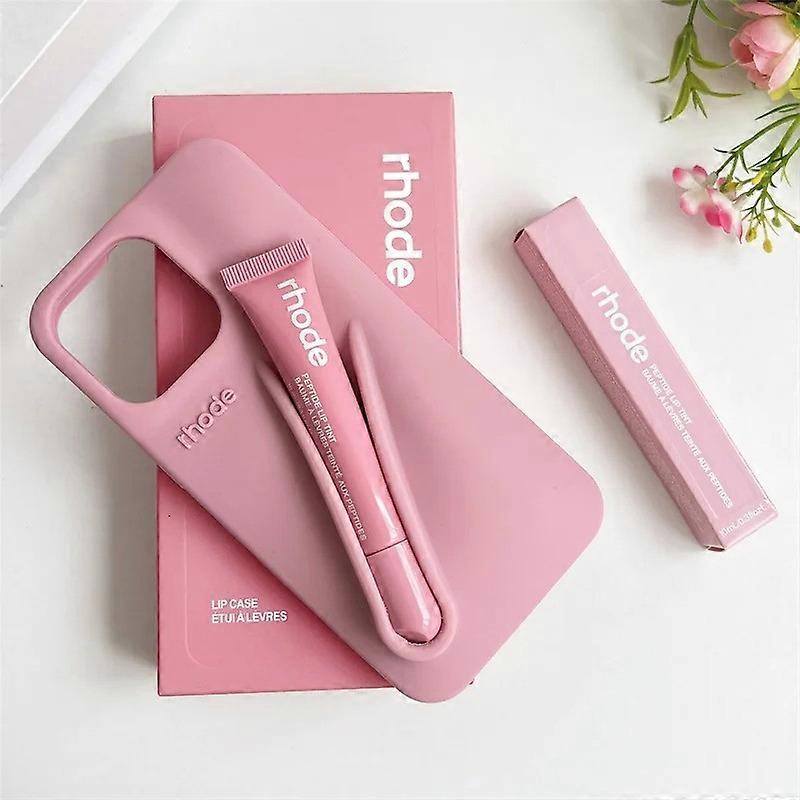 Rhode With Lip Gloss Phone Case for iPhone 16 15 14 13 12 17 11 Pro Max Plus Lip