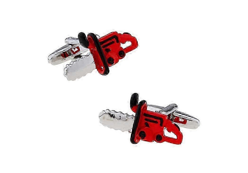 Pair of Chainsaw Cufflinks for Men in Gift Box z