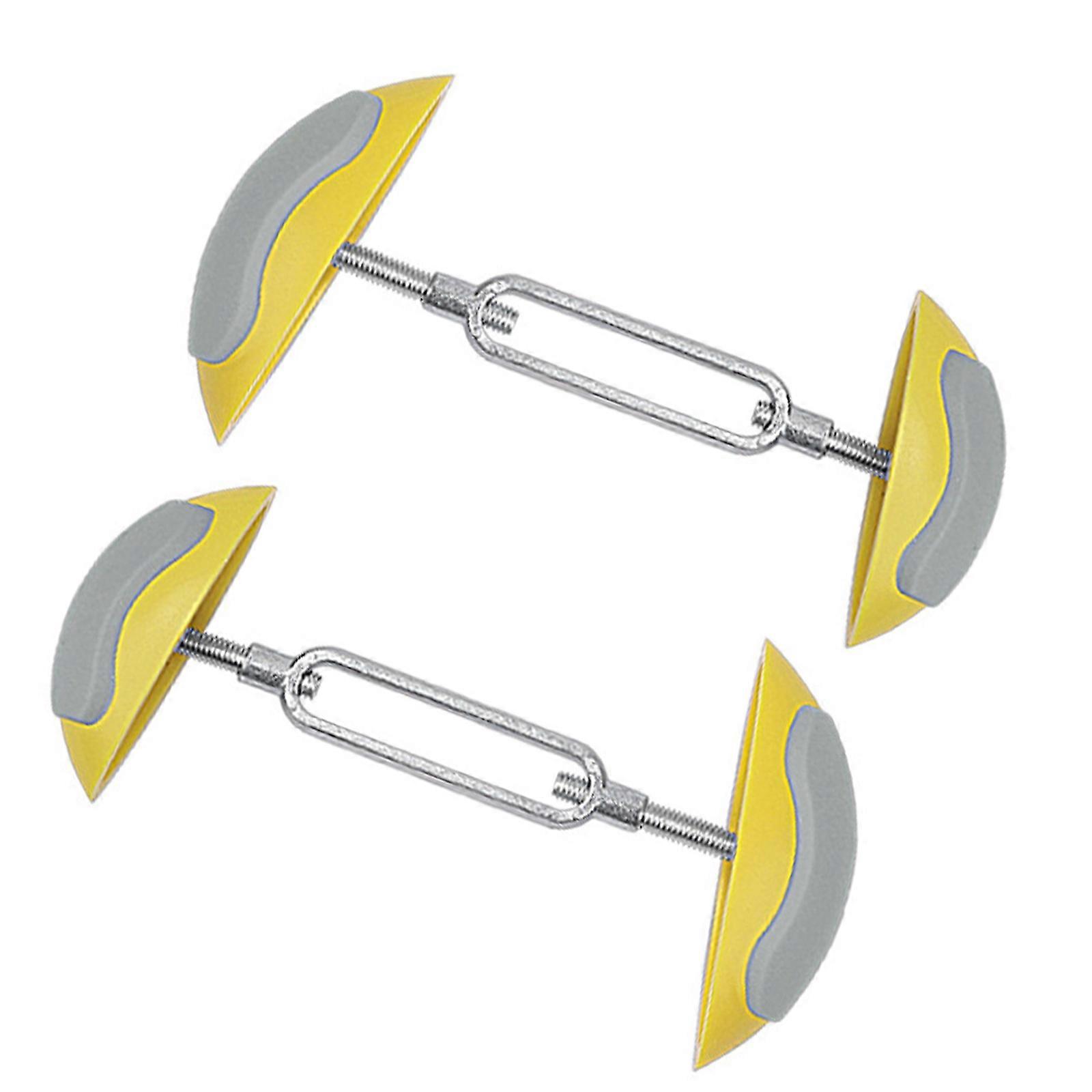 2Pieces Shoe Support Adjustable Shoe Inserts Shoe Expander ABS Metal High-heeled Shoe Tree for High Heels and Flat Shoe  lemon yellow