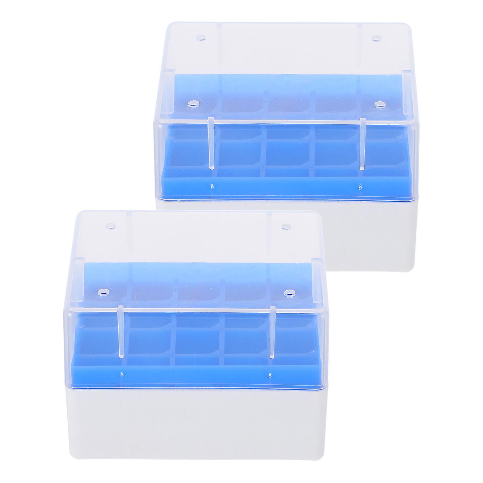 Sample Storage Box PP Plastic Box for 2Pcs 1.8ml Lab Tubes