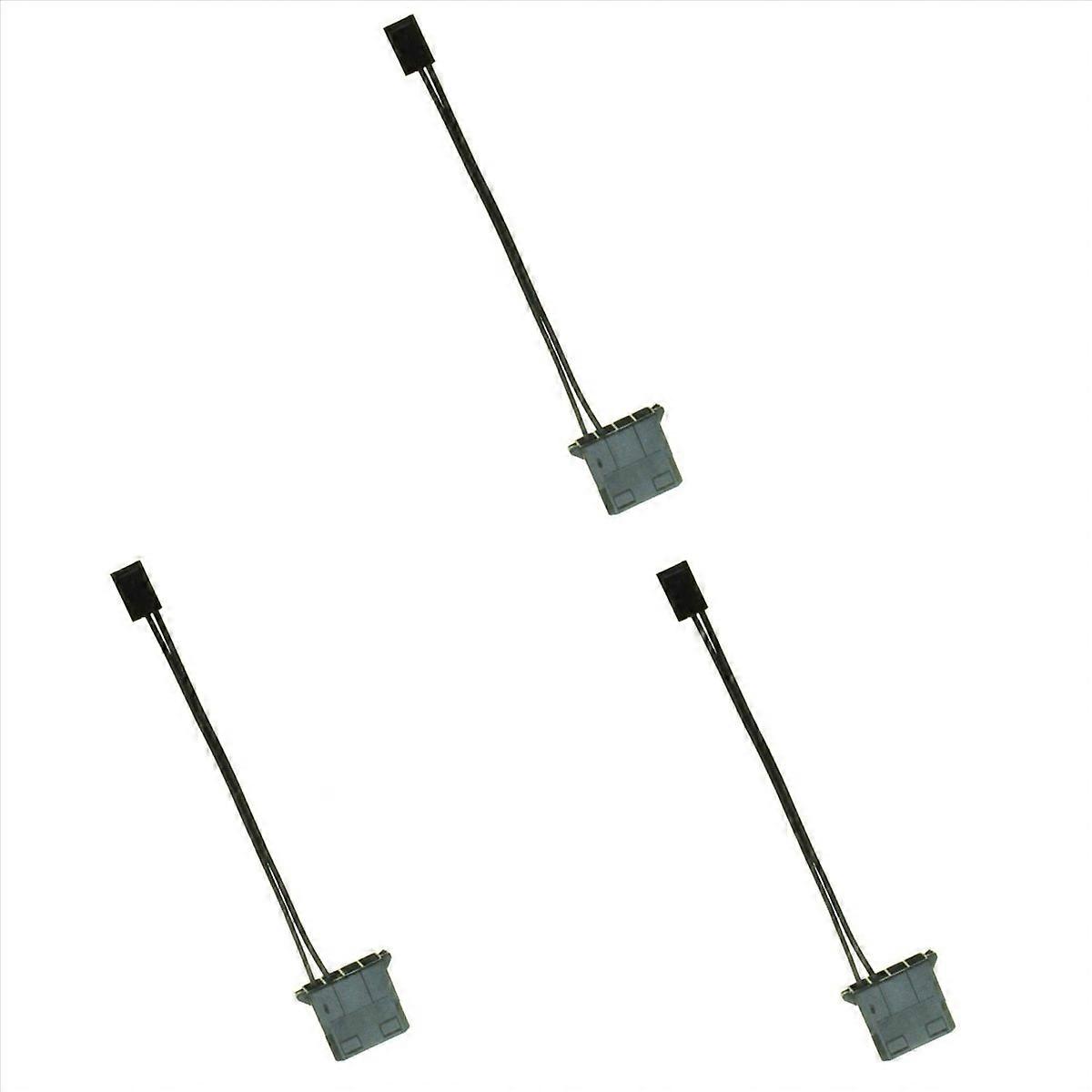 3Pcs IDE to 3 Pin Fan Power Cable Molex D Plug Power to 3 Pin Connector Computer PC Cooling Converto