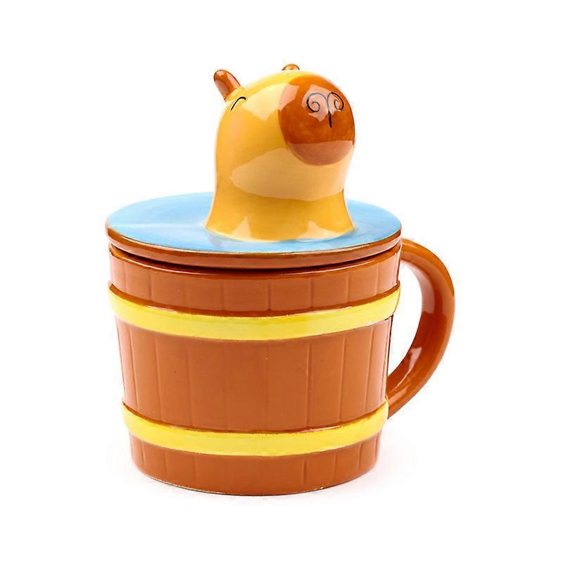 Ceramic Lidded Mug - Capybara 1 Pack