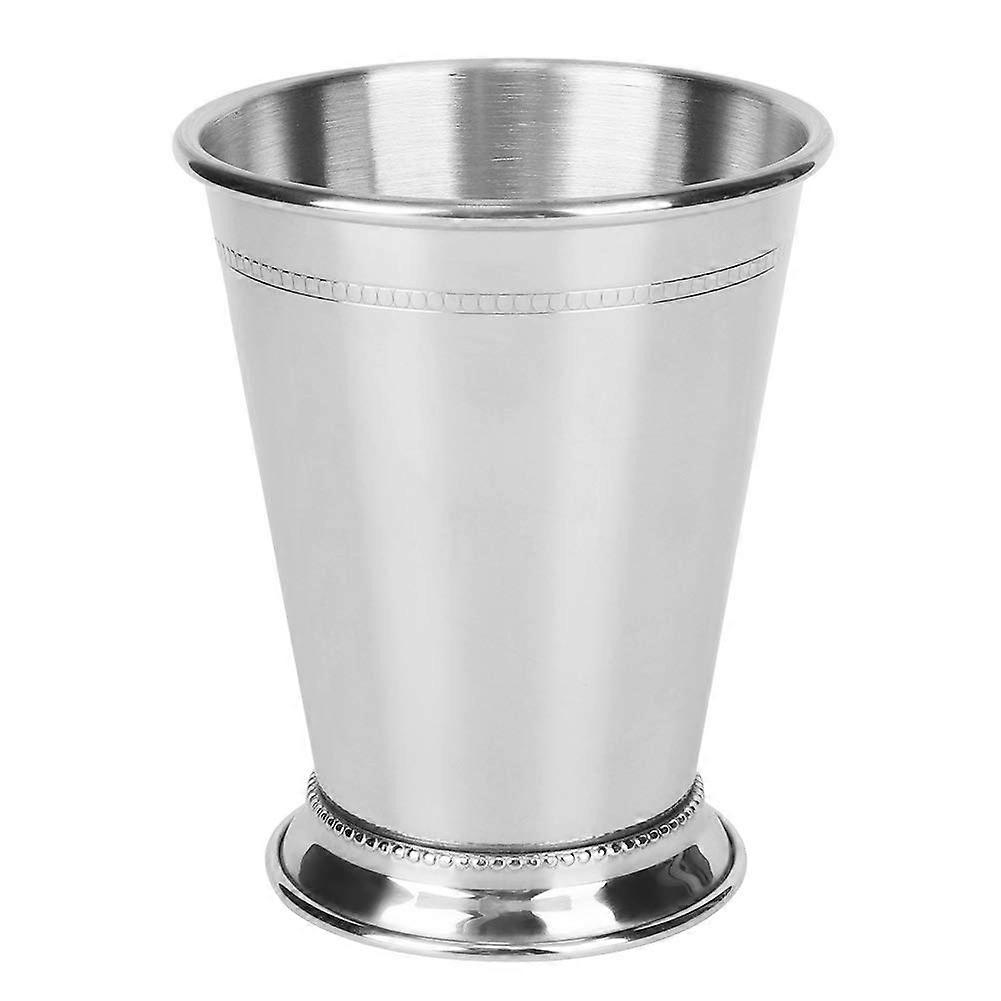Stainless Steel Cocktail Mug for Mint Julep, Rustproof Beaded Design, Durable Party Drinkware