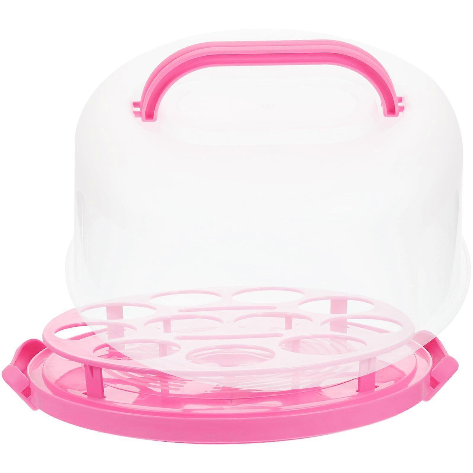 Cake Carrier with Tray and Handle, Lightweight Reusable Cake Storage Container for Outdoor Parties