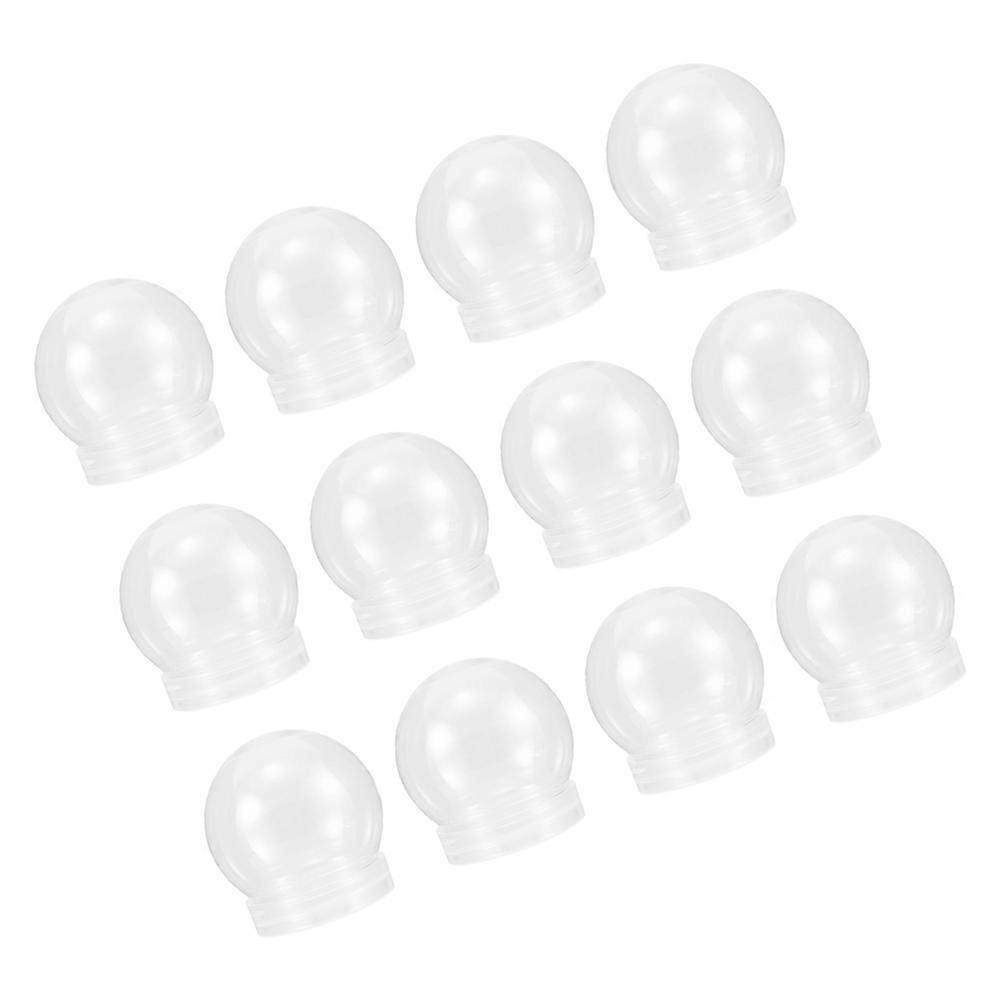 DIY Snowball 12Pcs Clear Plastic Snow Globes for Winter Craft Projects