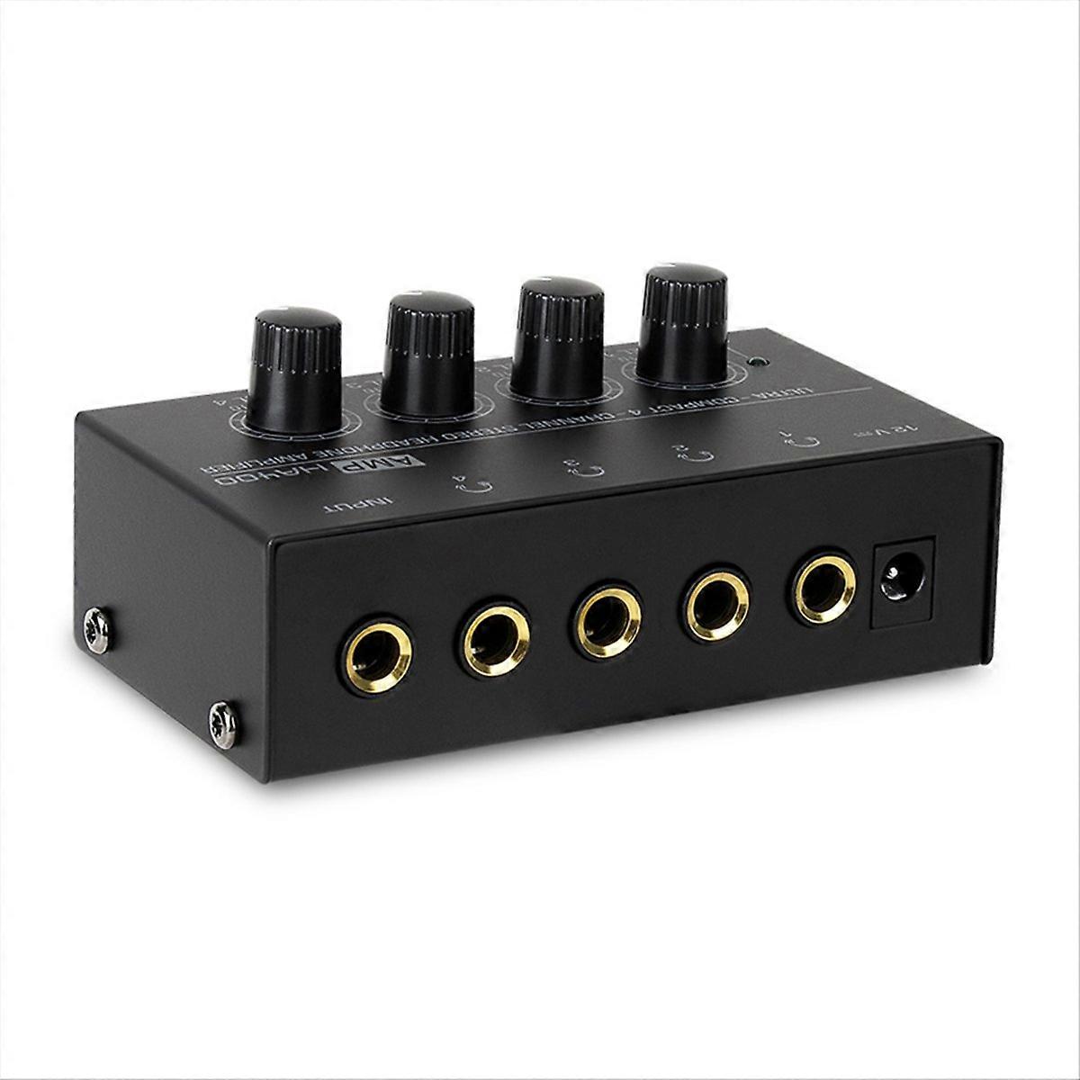 Mini Stereo Headphone Amplifier 4 Channels HA400 Audio EU PLUG