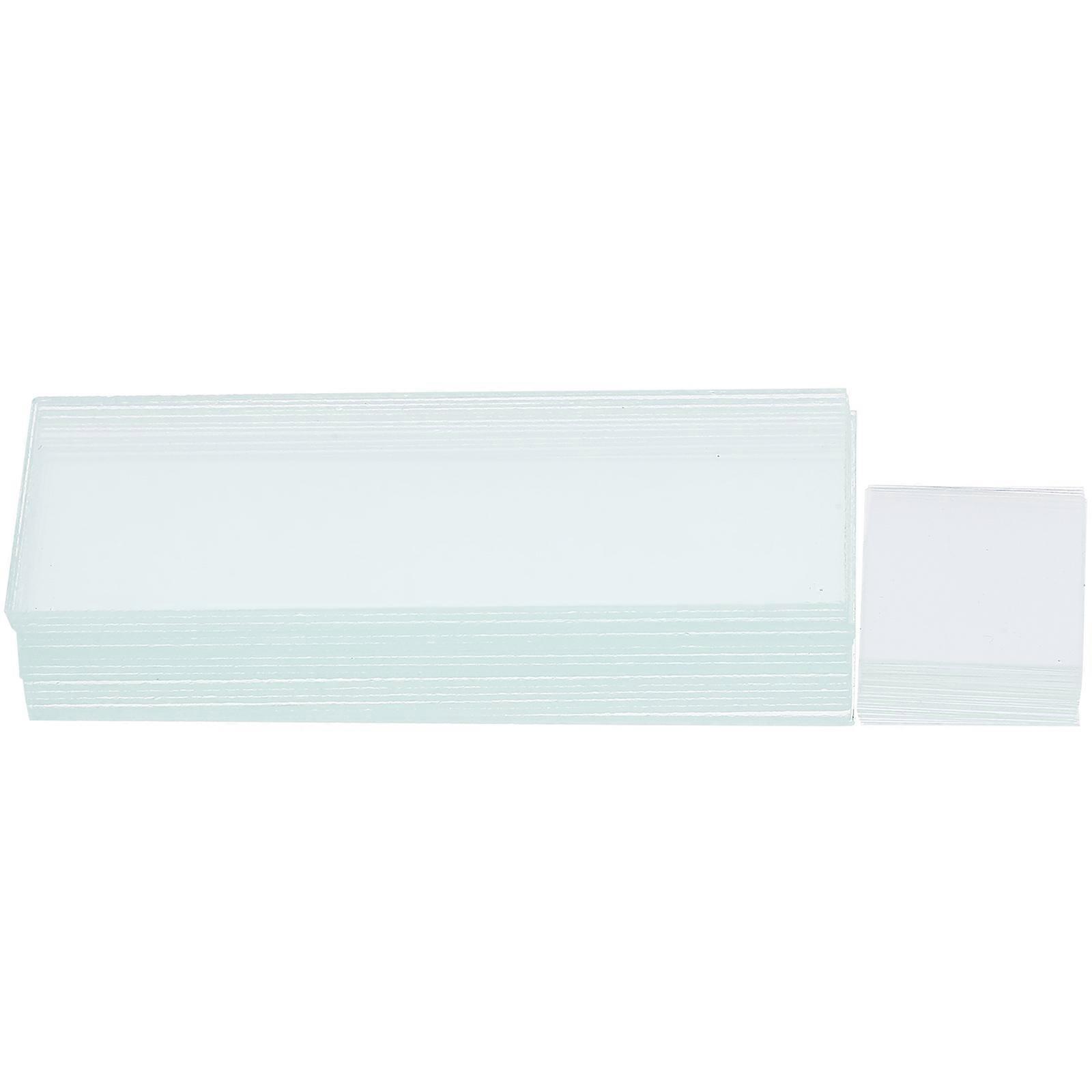 50 stuks blanco microscoopglaasjes en 100 stuks vooraf schoongemaakte microscoop afdekglazen