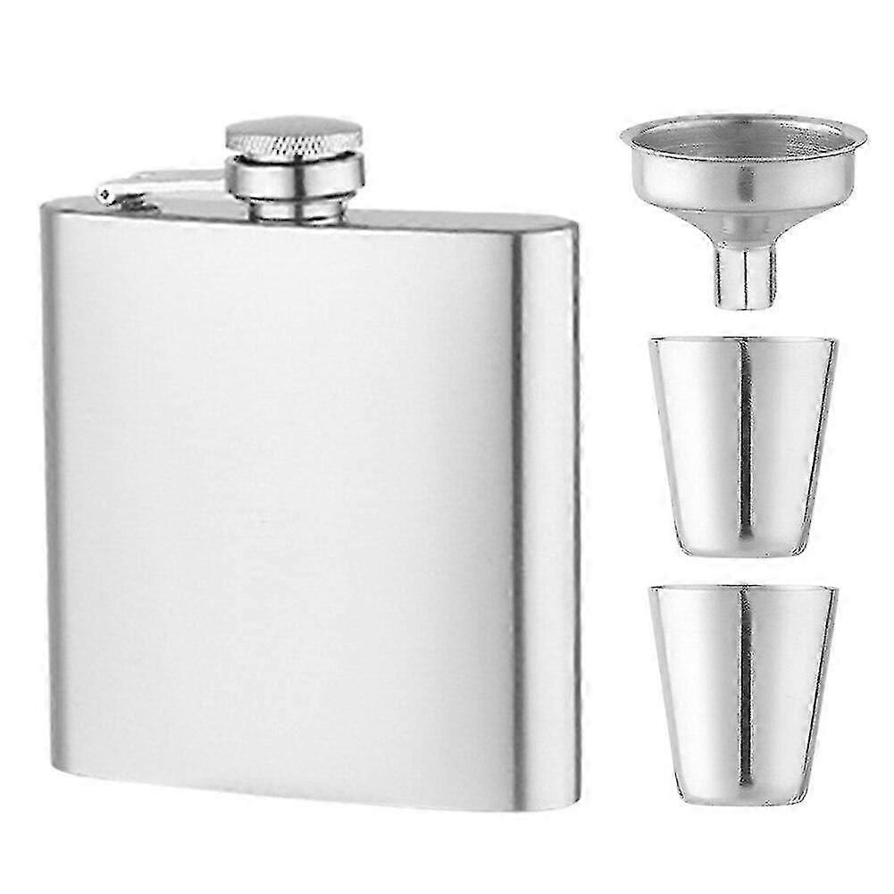 8oz hip flask set with funnel ideal for camping hiking