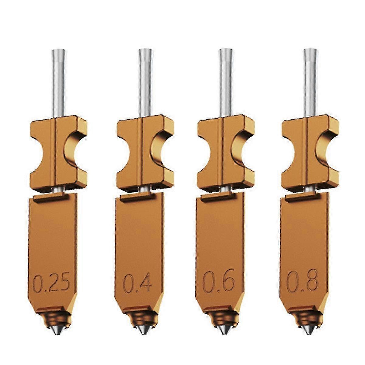 4pc Upgraded Quick-Detachable Nozzle Set 0.25/0.4/0.6/0.8mm for Flashforge AD5X 3D Printer