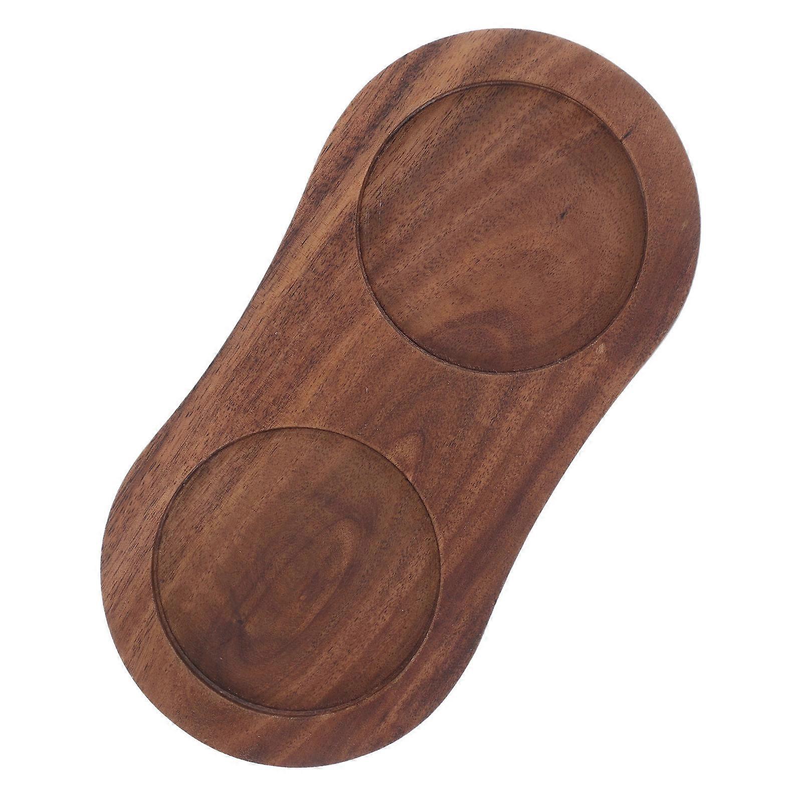 Wood Pepper Grinder Stand with Anti-Slip Base for Dining Table