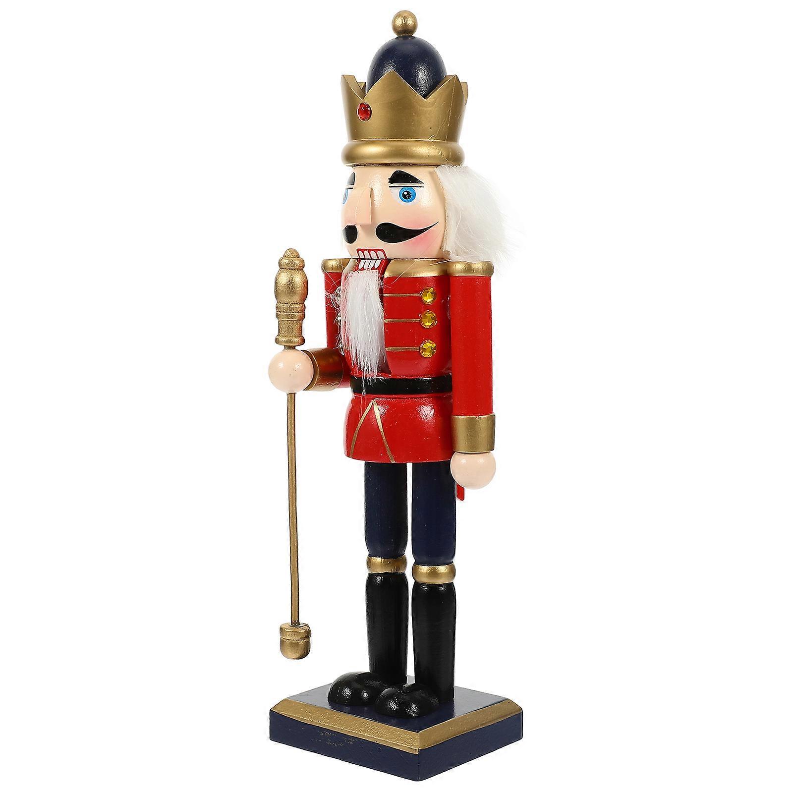 Christmas Nutcracker Figures for Decor 5Pcs Wooden Xmas Puppet Statue