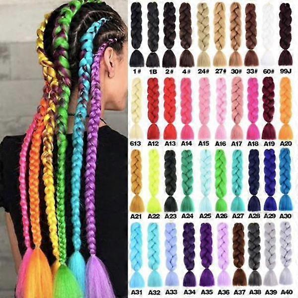 Jumbo braids, Ombre braids, Dreadlocks - 30 colors Dark Blue Solid - #A29 Solid - #A29 DarkBlue