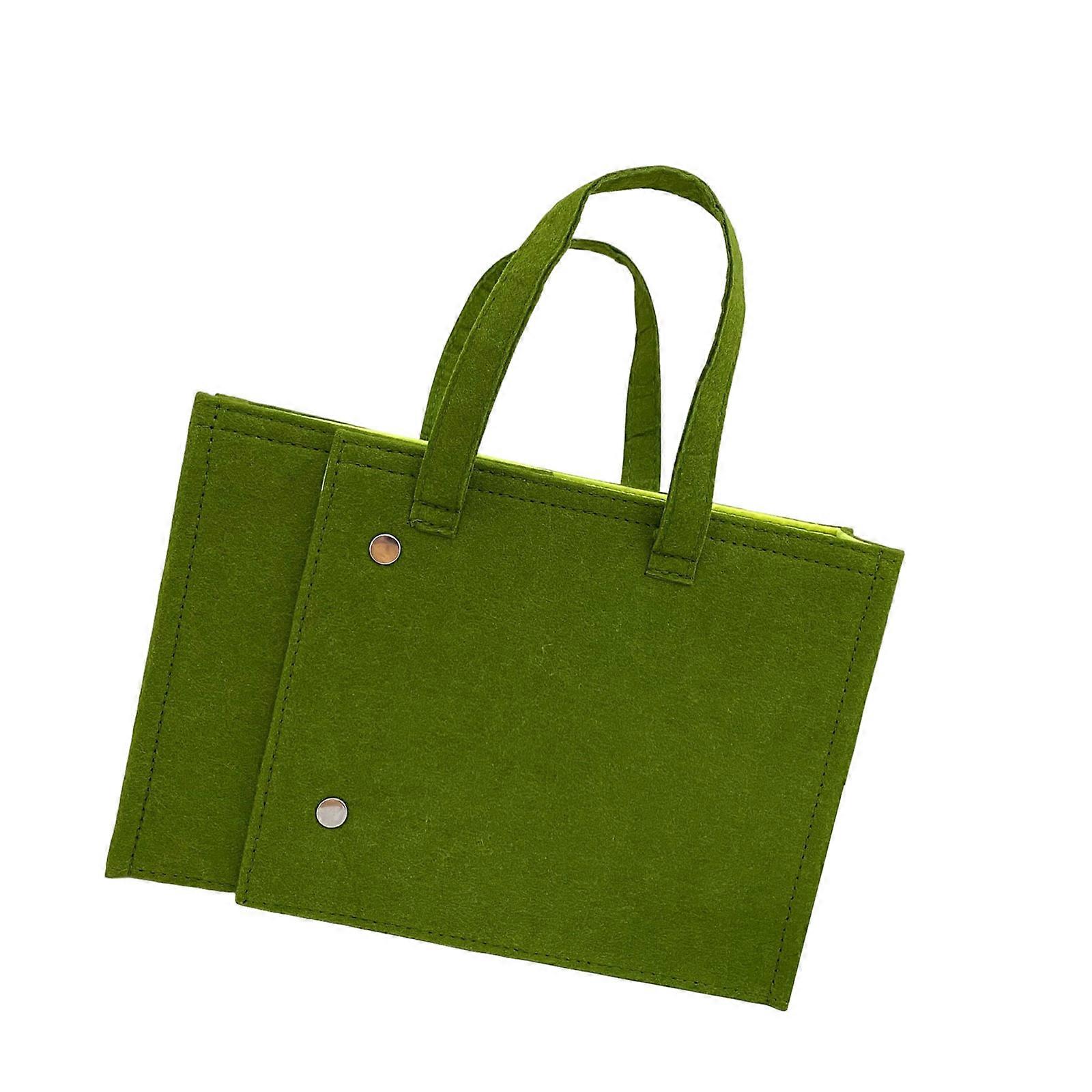 Travel Friendly File Organizers Carry Bag Foldable Design Large Storage For Documents Belongings Small Spaces Friendly  Green