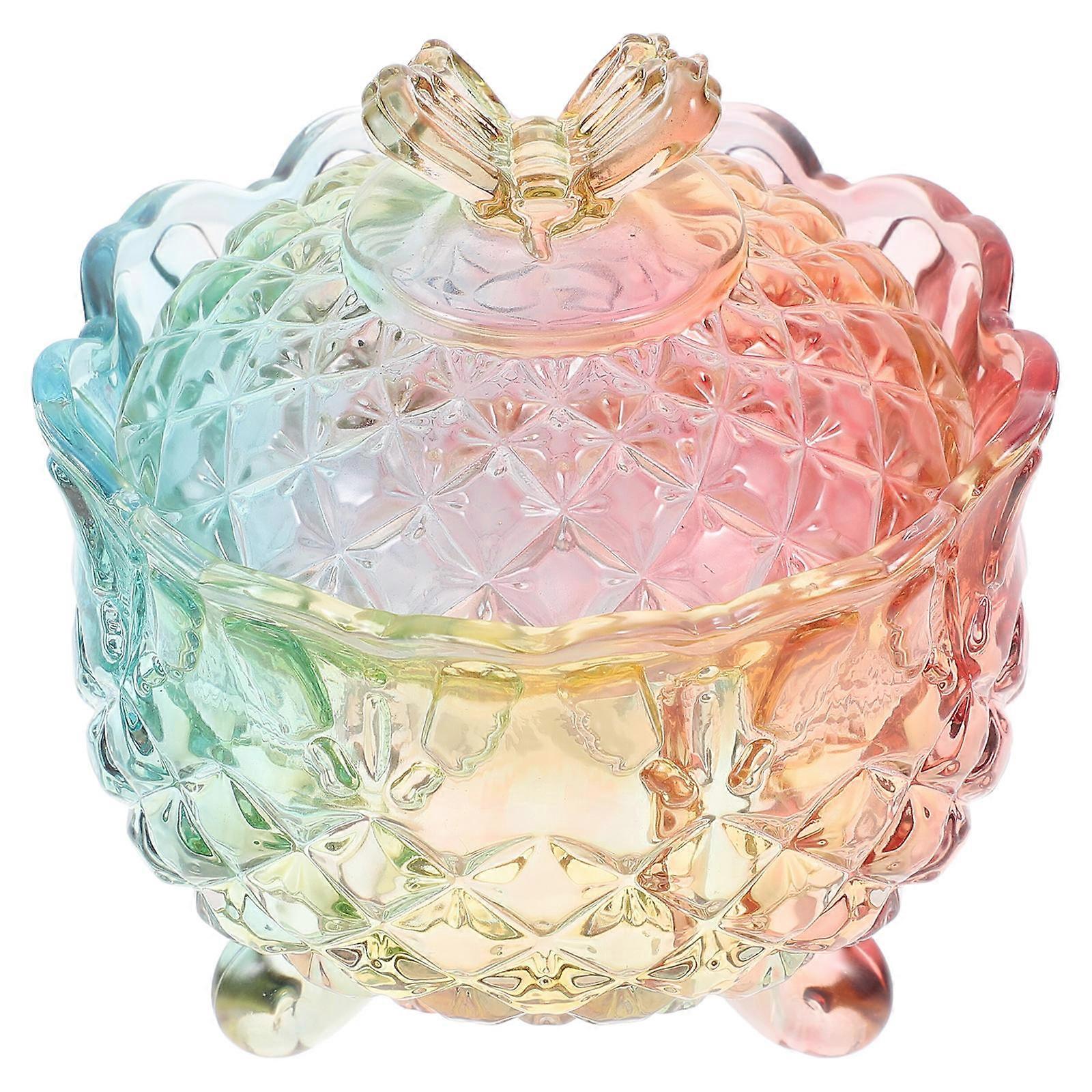 Glass Candy Jar with Lid for Candy Storage and Decor