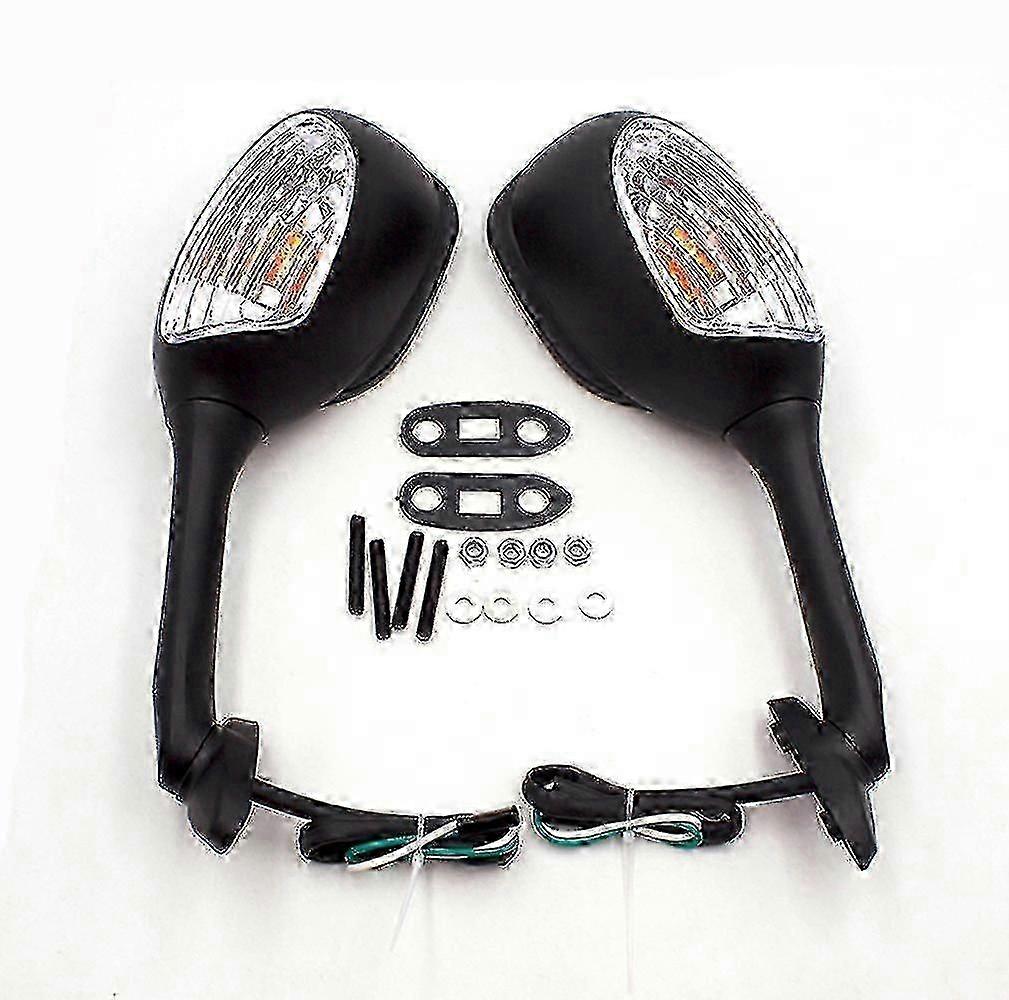 Side Mirrors for Suzuki GSXR with Built-in Indicator Lights - Pair